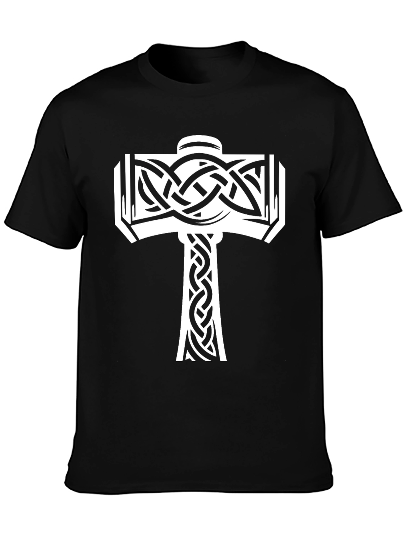 Norse Mjolnir Graphic Tee - Black