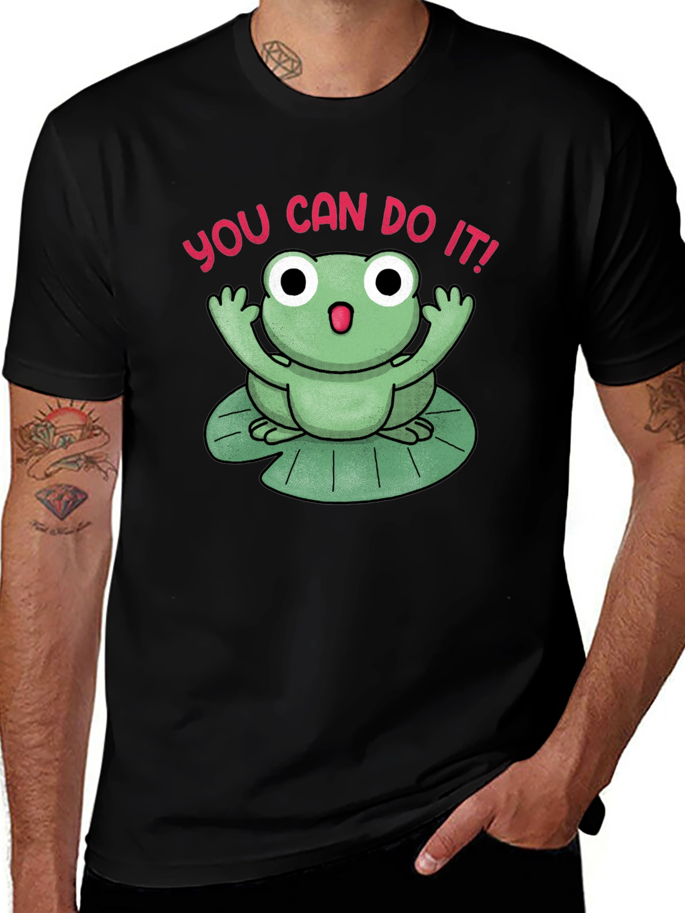 Motivational Frog T-Shirt - You Can Do It!