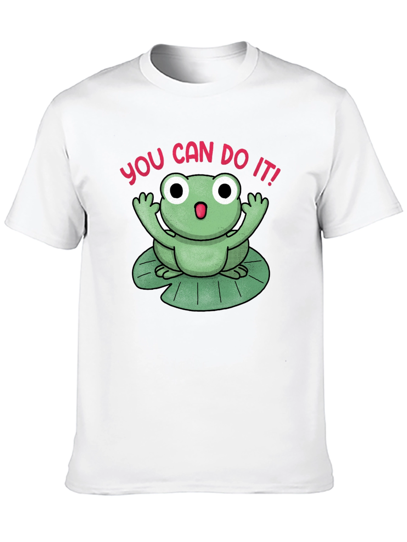 Motivational Frog T-Shirt - You Can Do It!