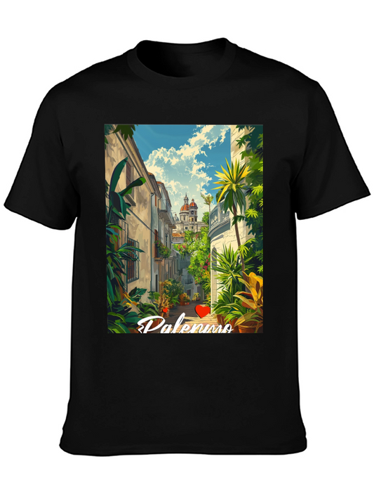 Palermo Print Crew Neck Tee