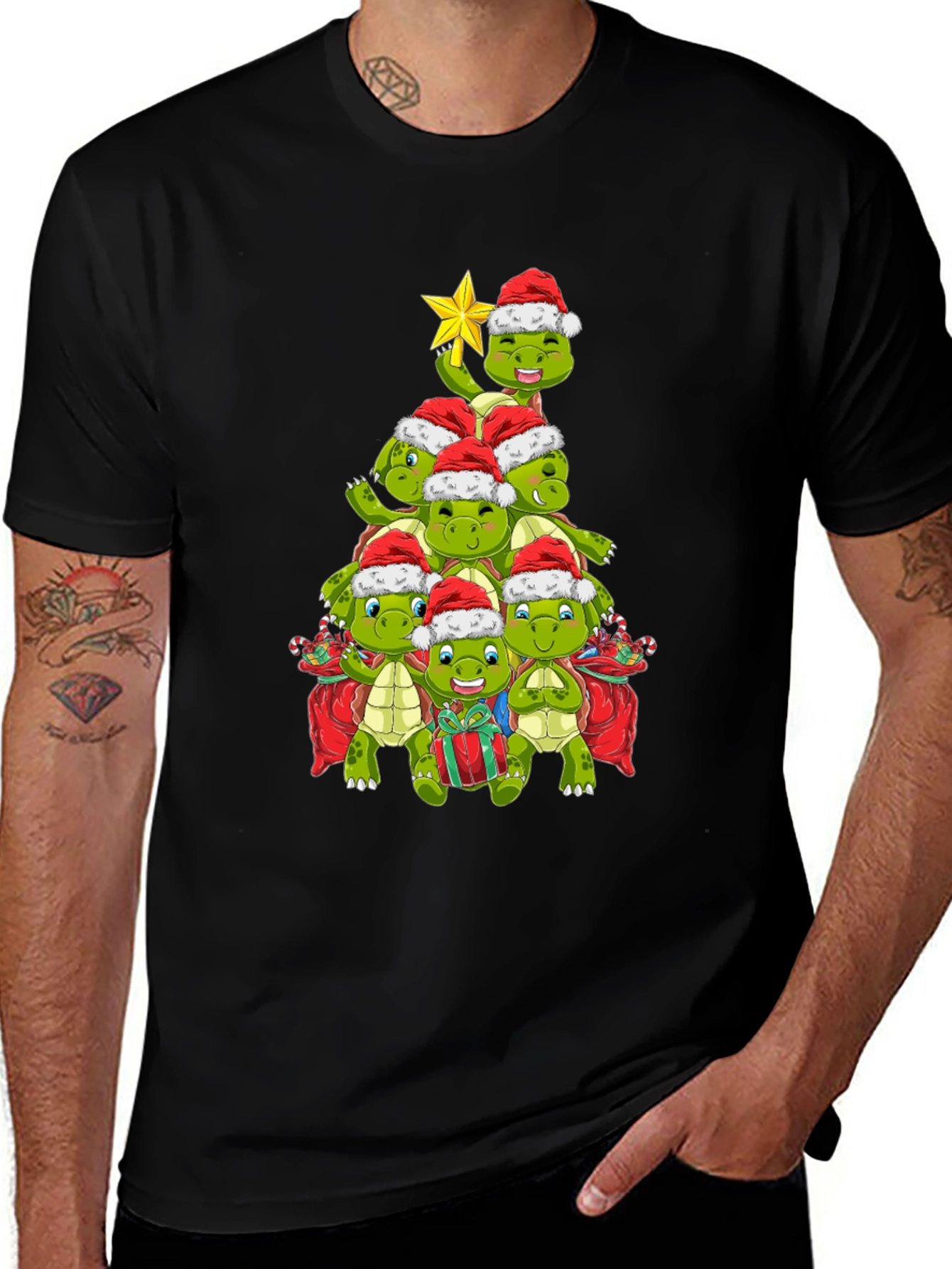 Christmas Turtle Tree Shirt