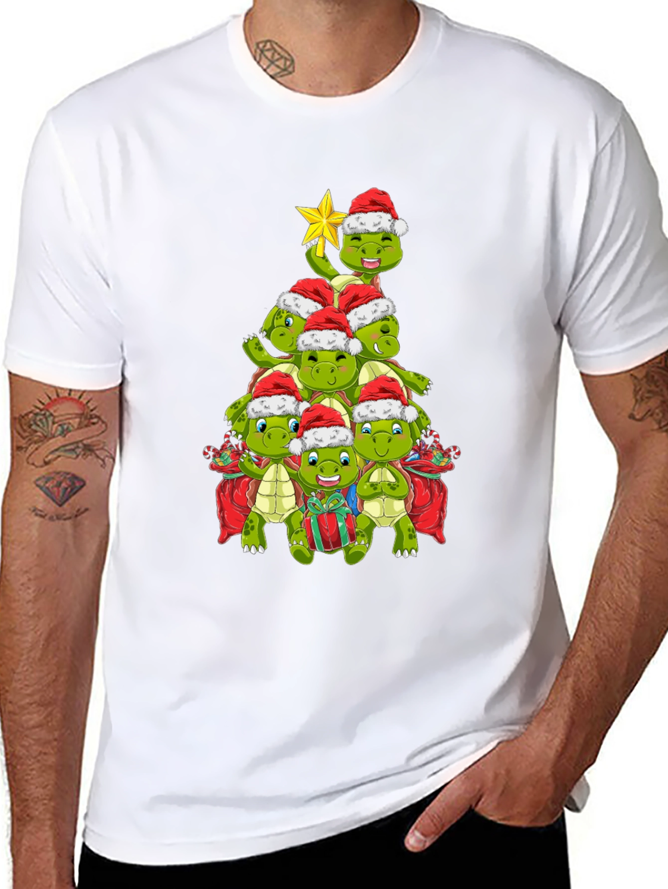 Christmas Turtle Tree Shirt