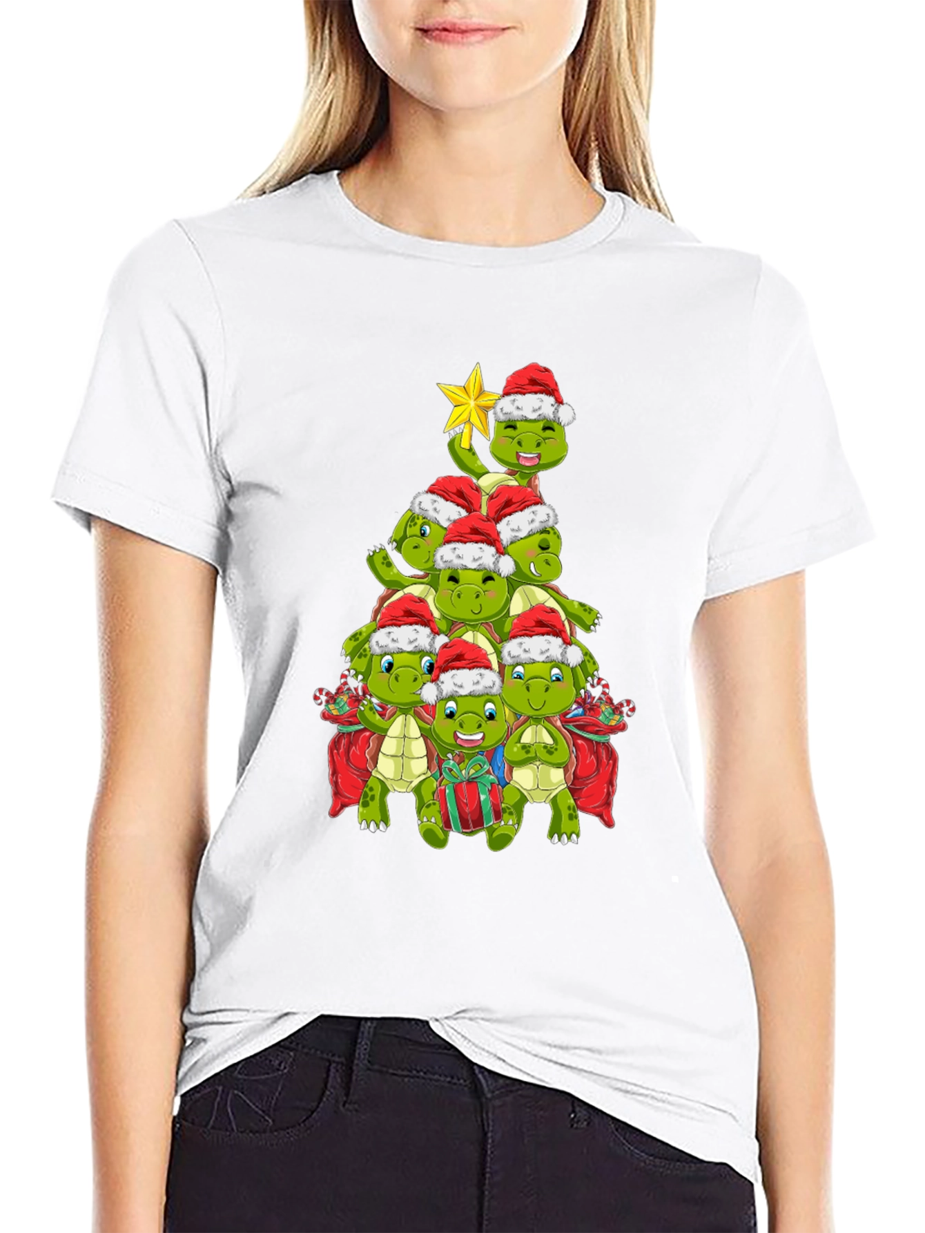 Christmas Turtle Tree Shirt