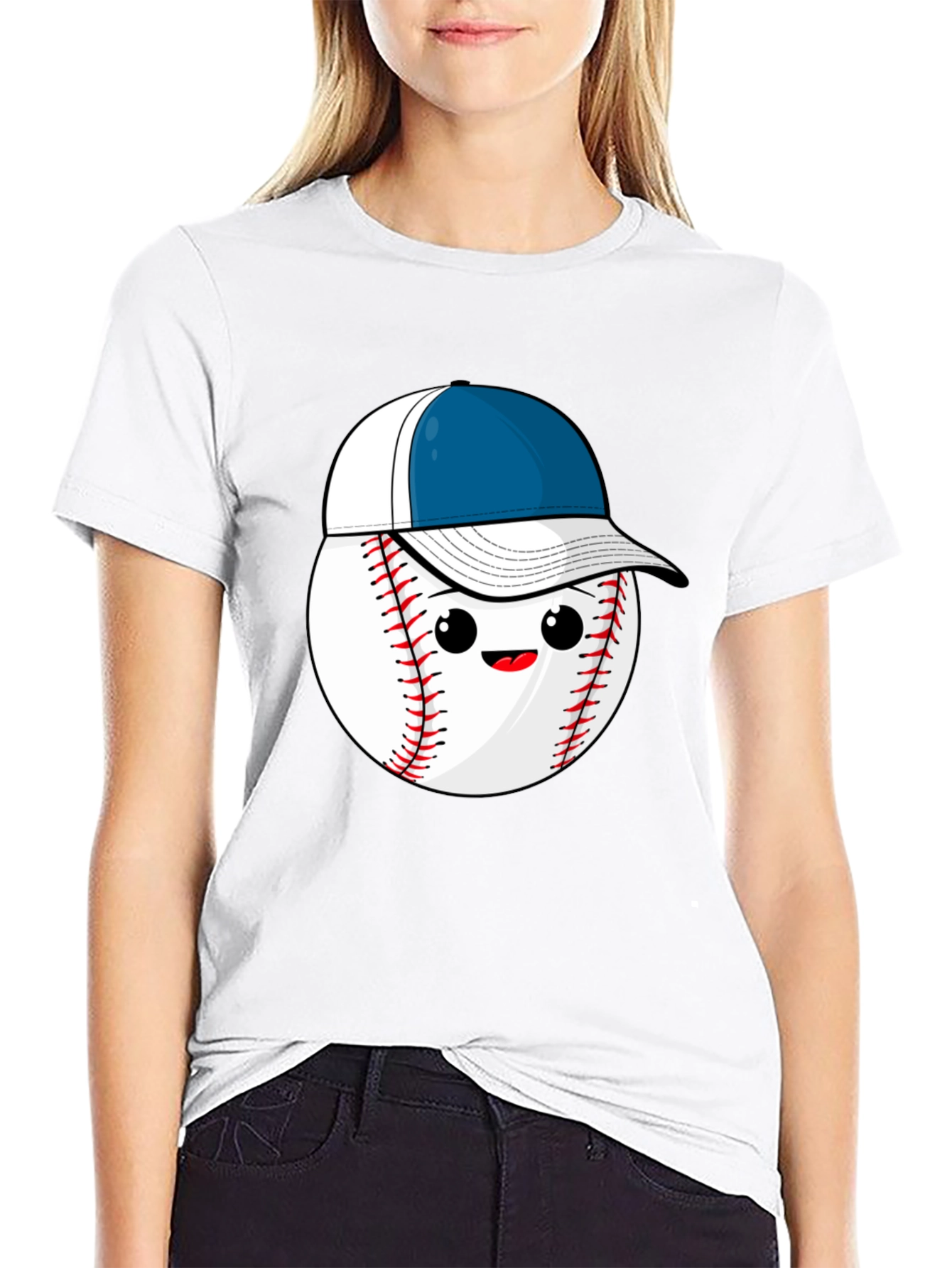 Baseball with Hat Graphic Tee