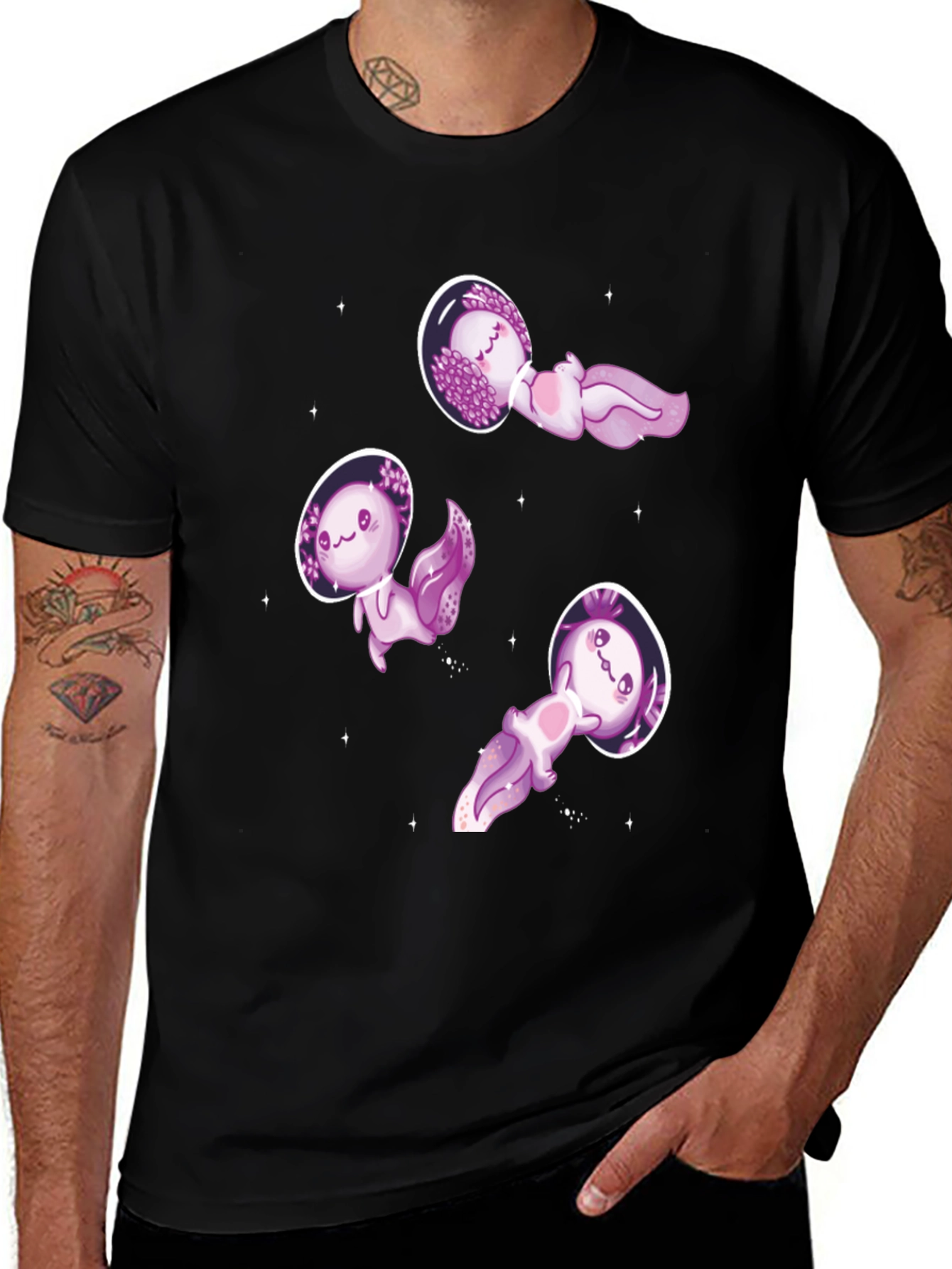 Axolotl Astronauts Graphic T-Shirt