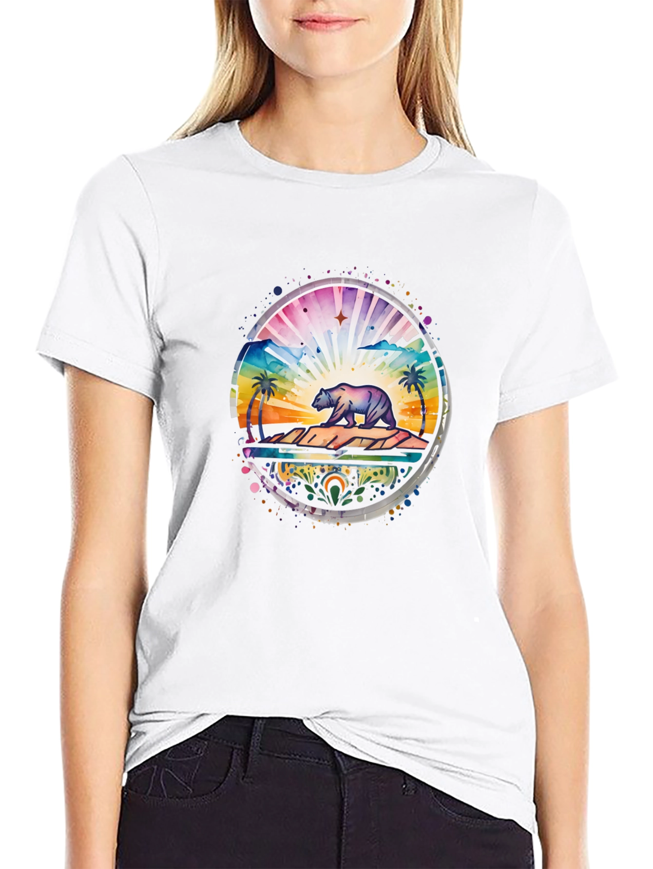 California Bear Landscape Graphic Tee