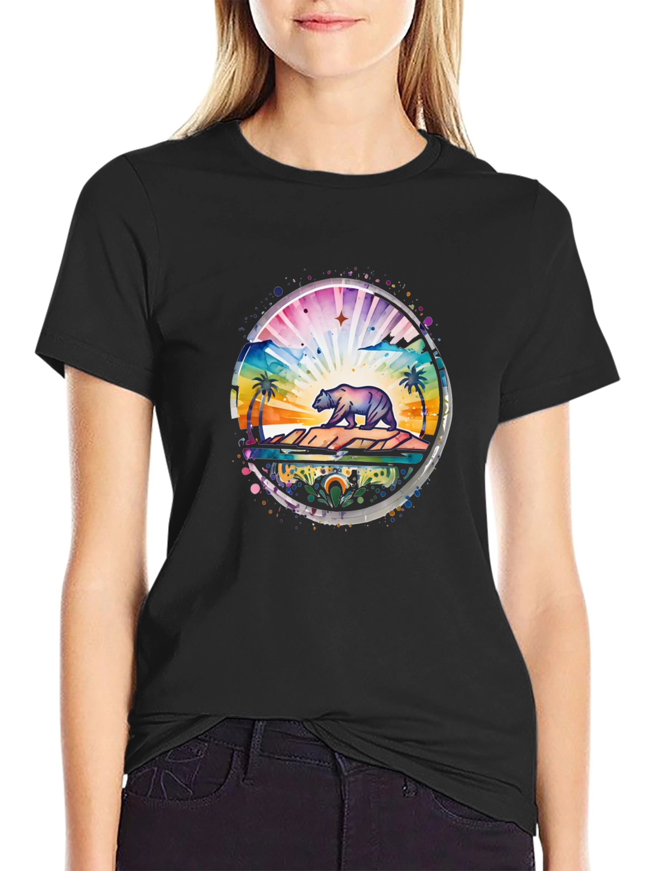 California Bear Landscape Graphic Tee