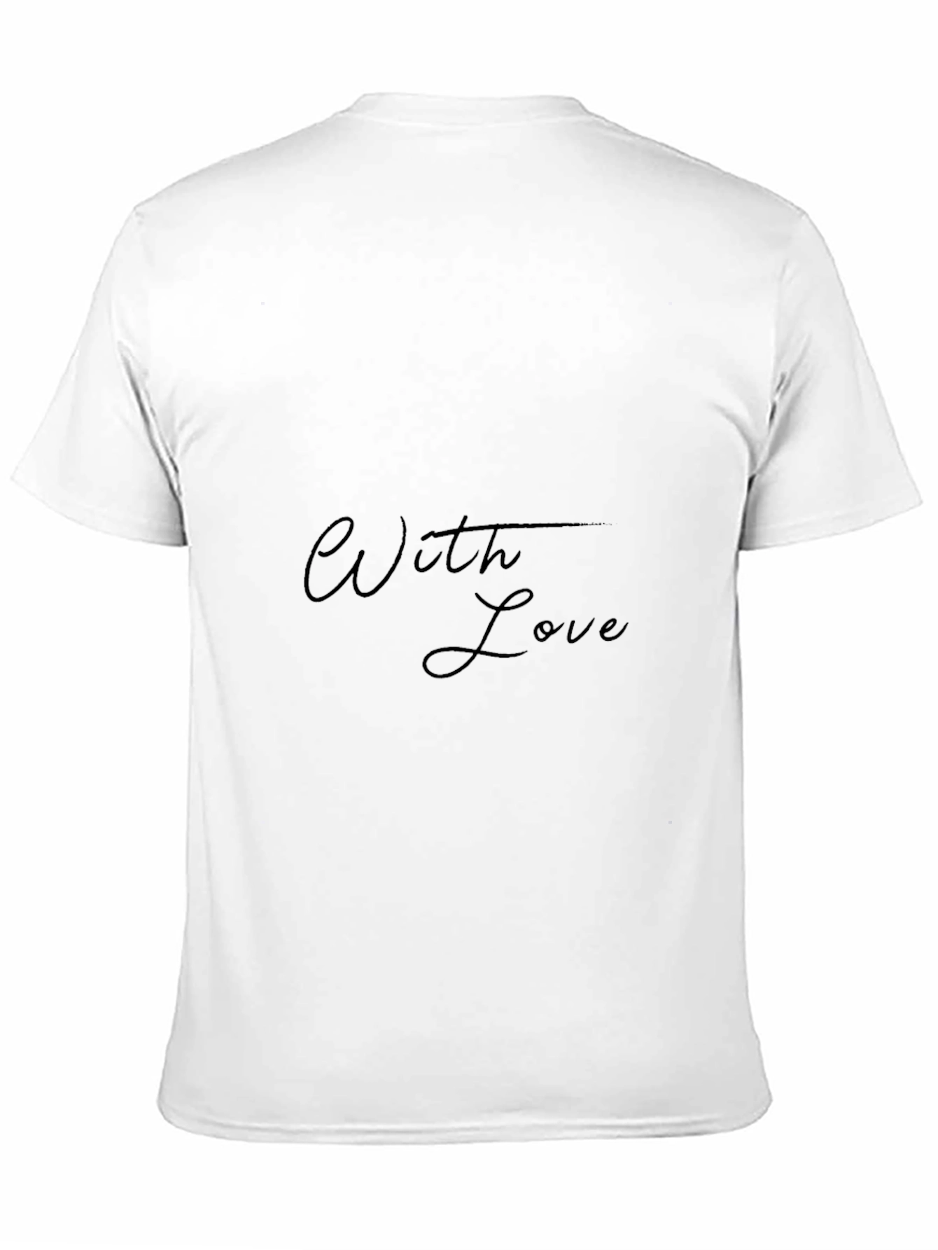 Stylish Black T-Shirt - With Love Design