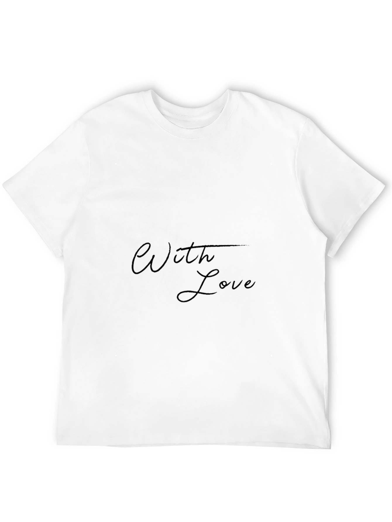 Stylish Black T-Shirt - With Love Design