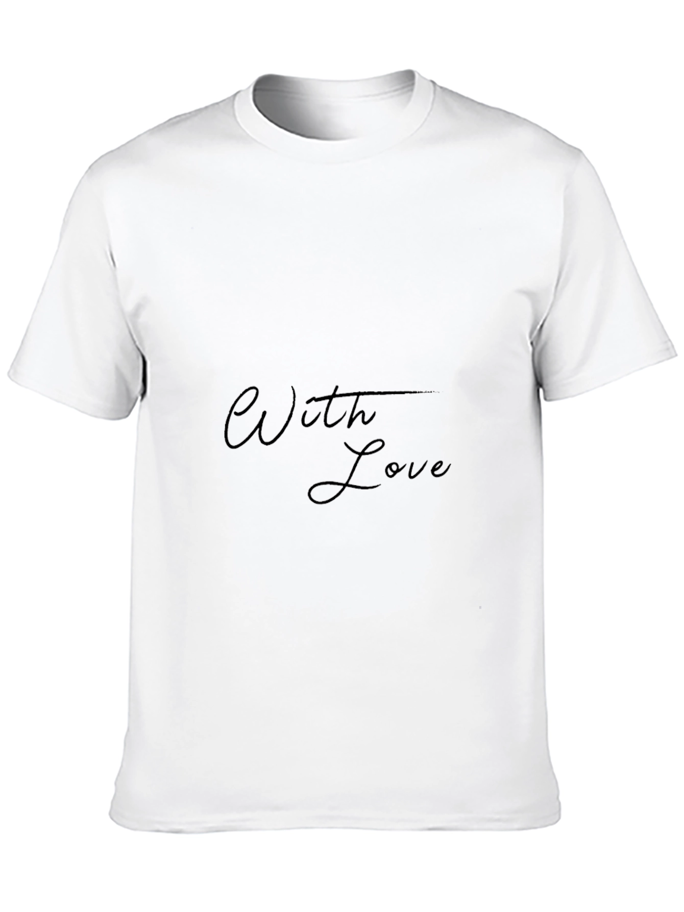 Stylish Black T-Shirt - With Love Design