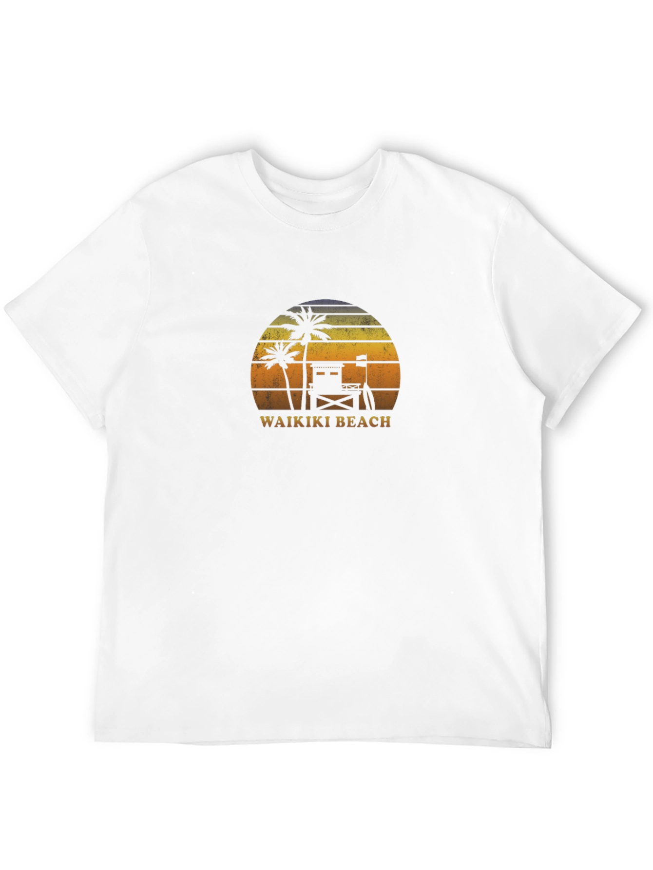 Waikiki Beach Sunset Graphic T-Shirt