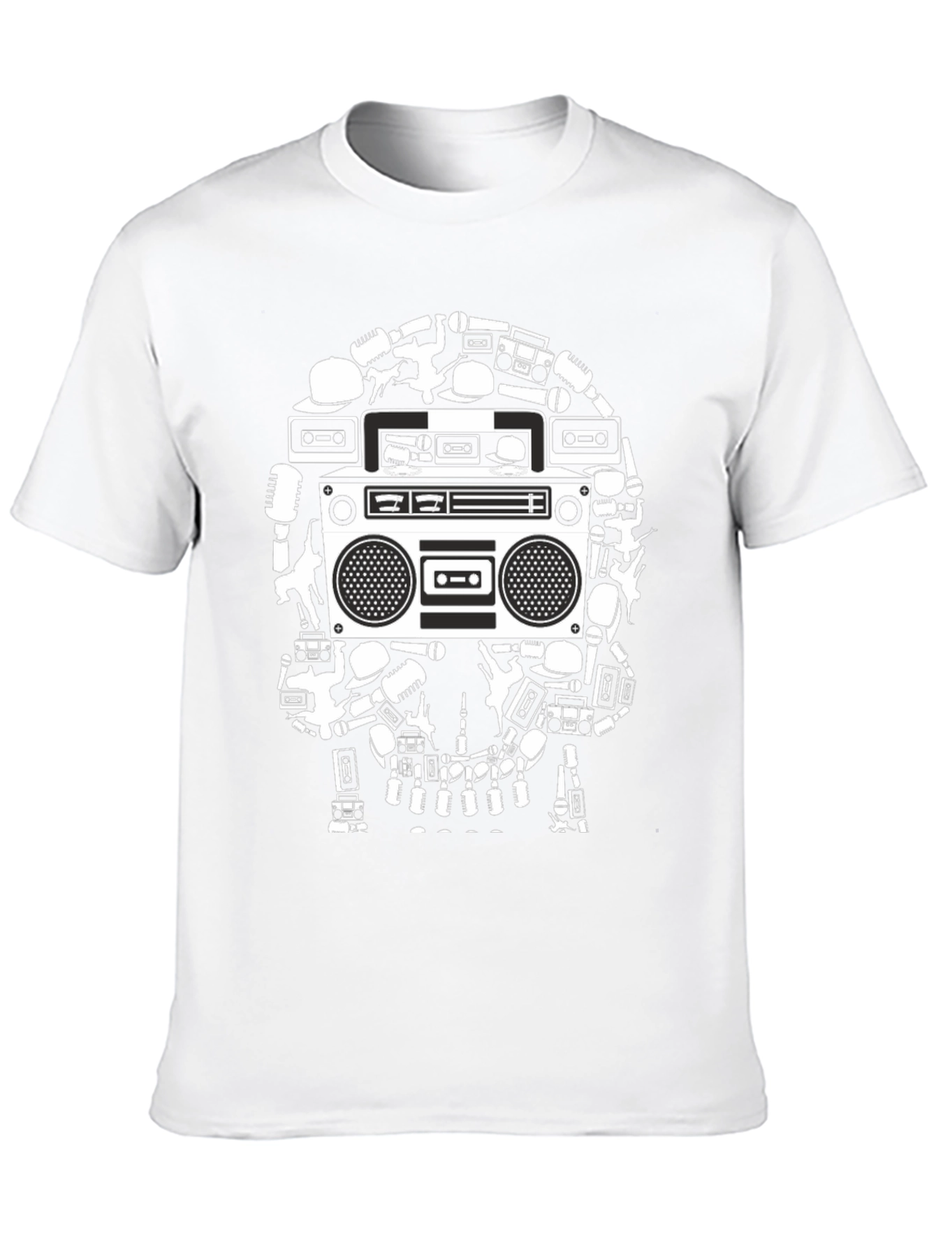 Retro Music Skull T-Shirt