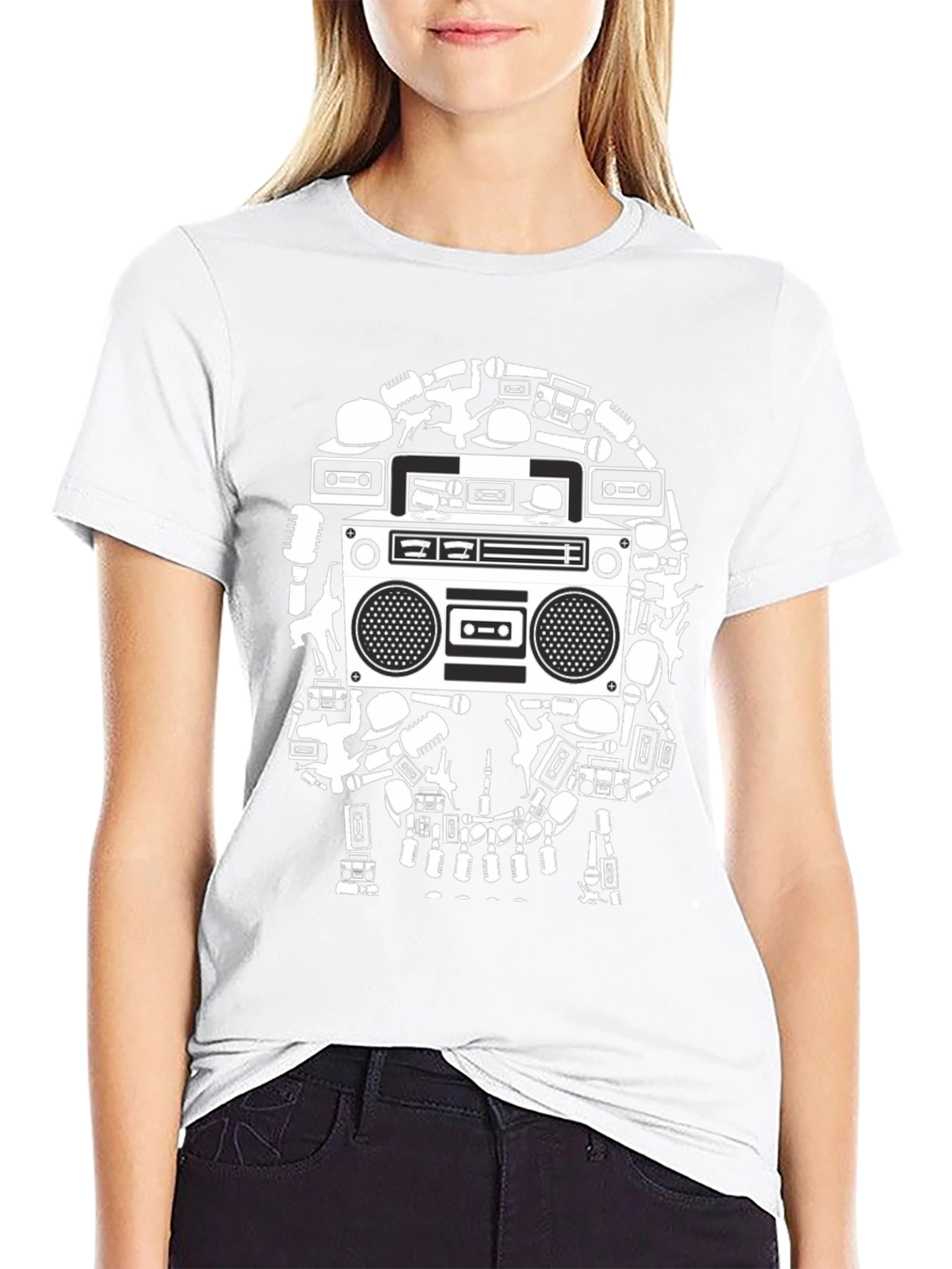 Retro Music Skull T-Shirt