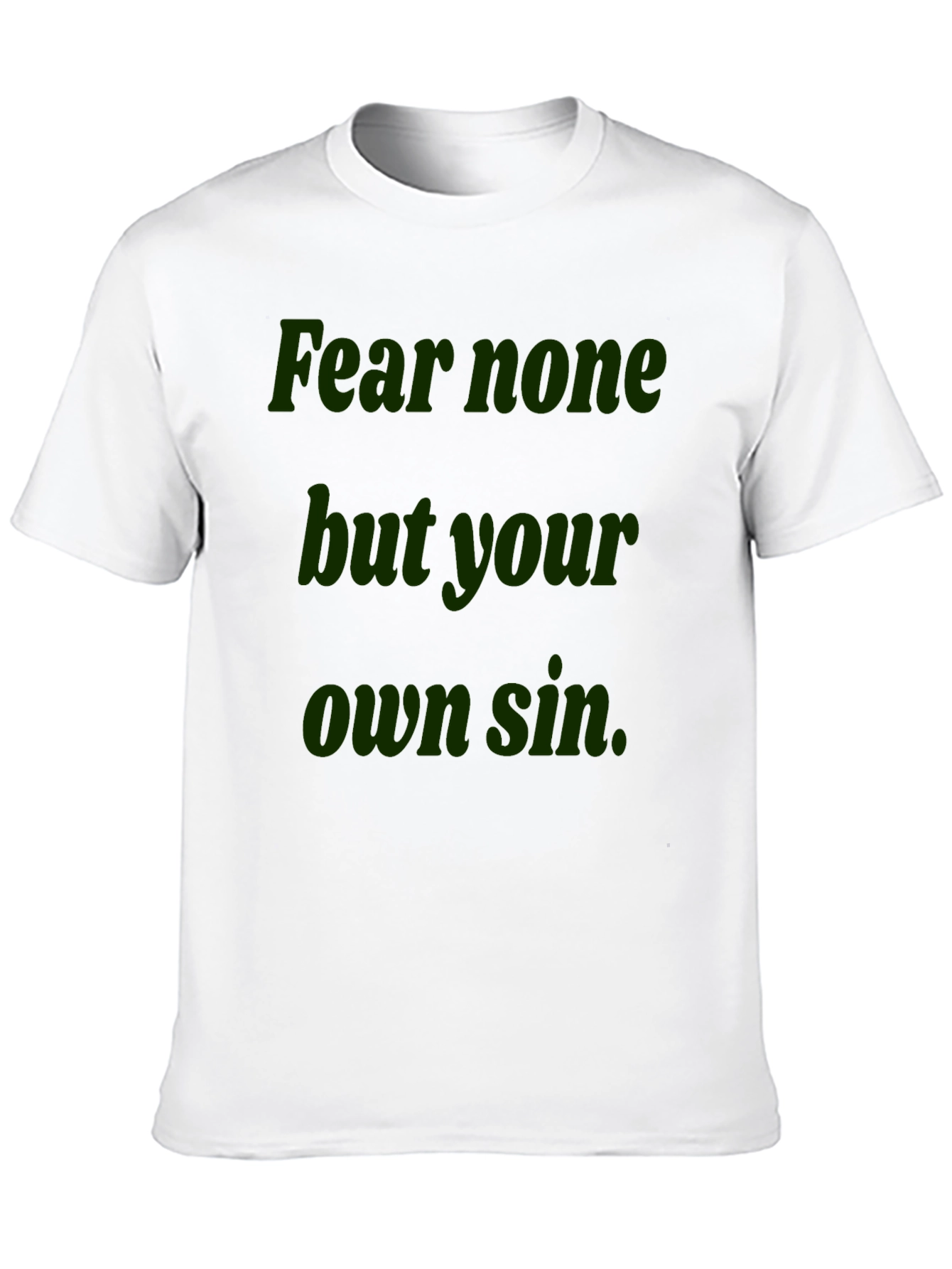 Fear None Graphic Tee - Black Cotton T-Shirt