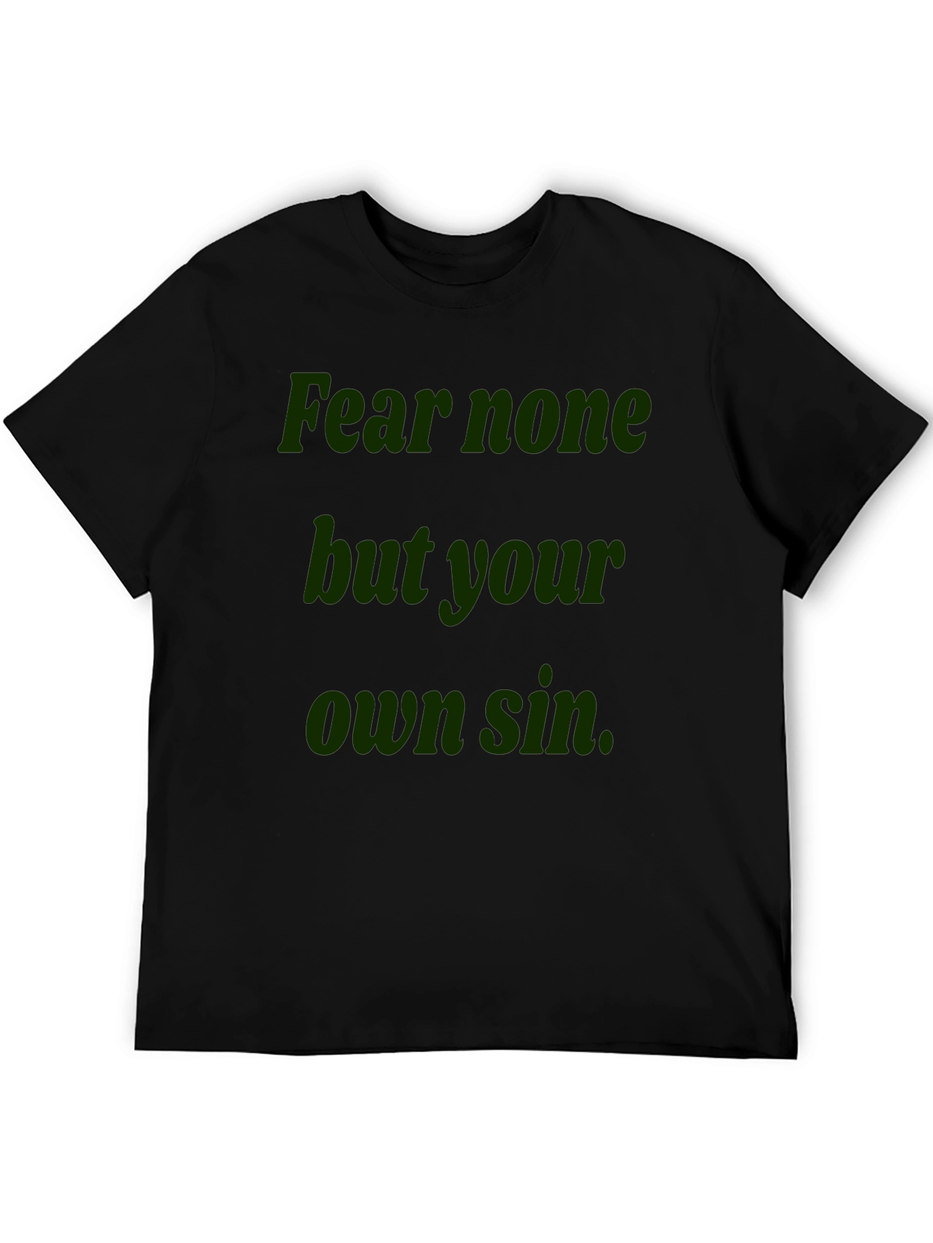 Fear None Graphic Tee - Black Cotton T-Shirt