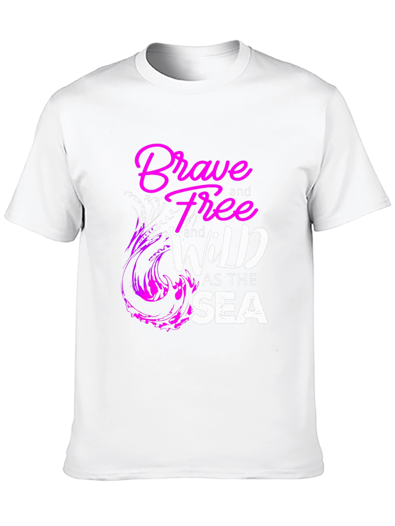 Brave Free Wild Sea Graphic T-Shirt