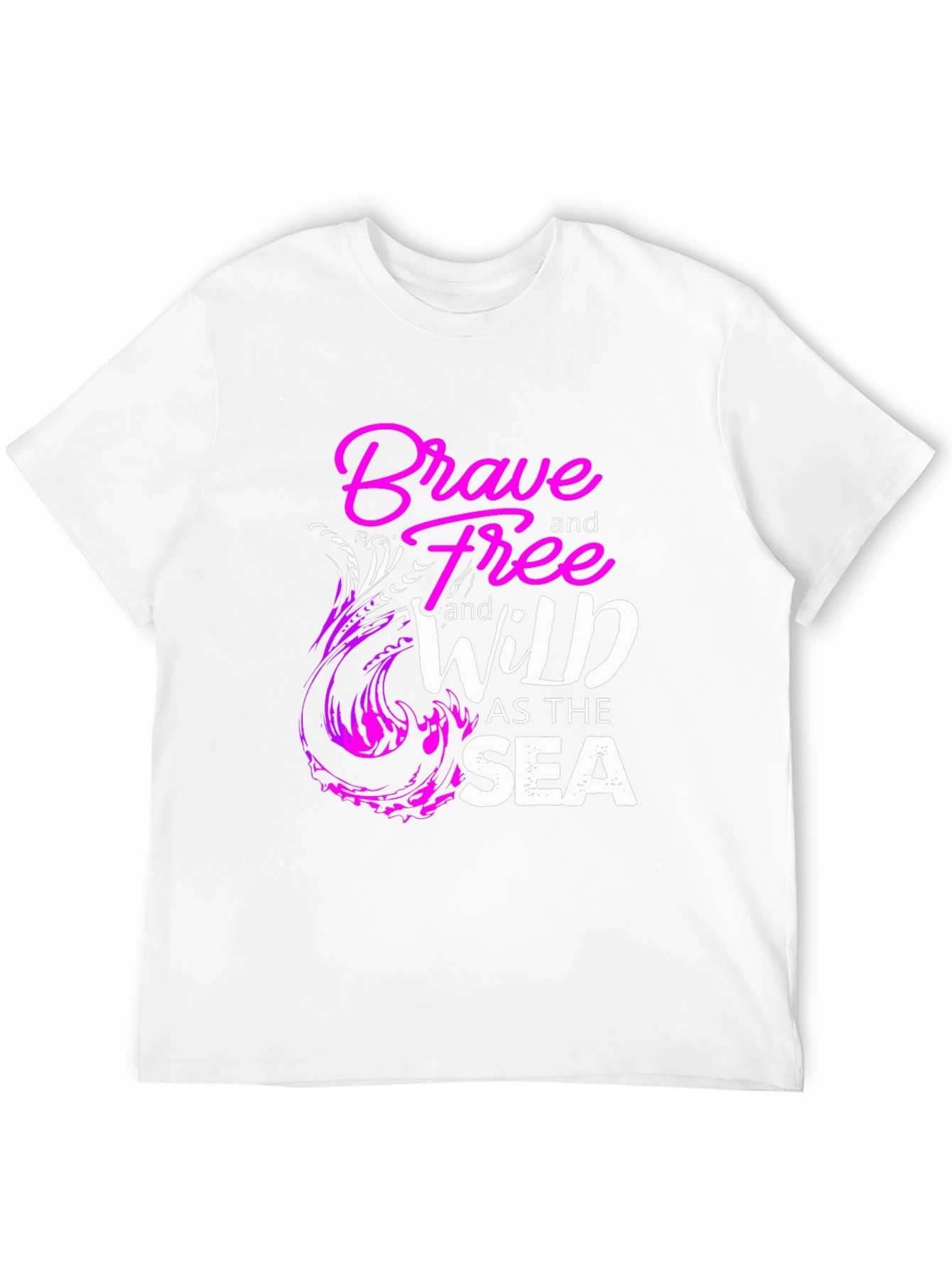 Brave Free Wild Sea Graphic T-Shirt