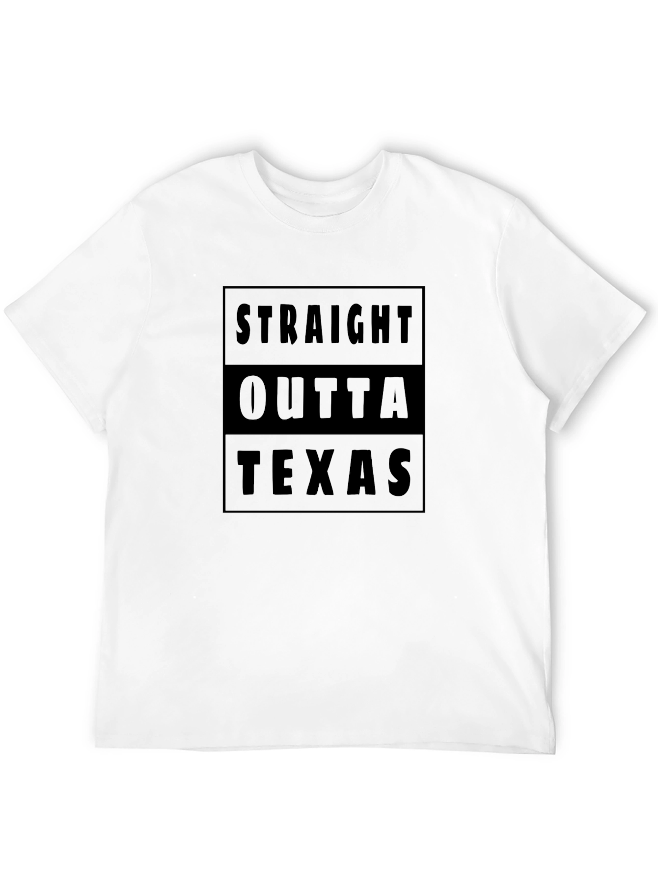 Straight Outta Texas Black T-Shirt