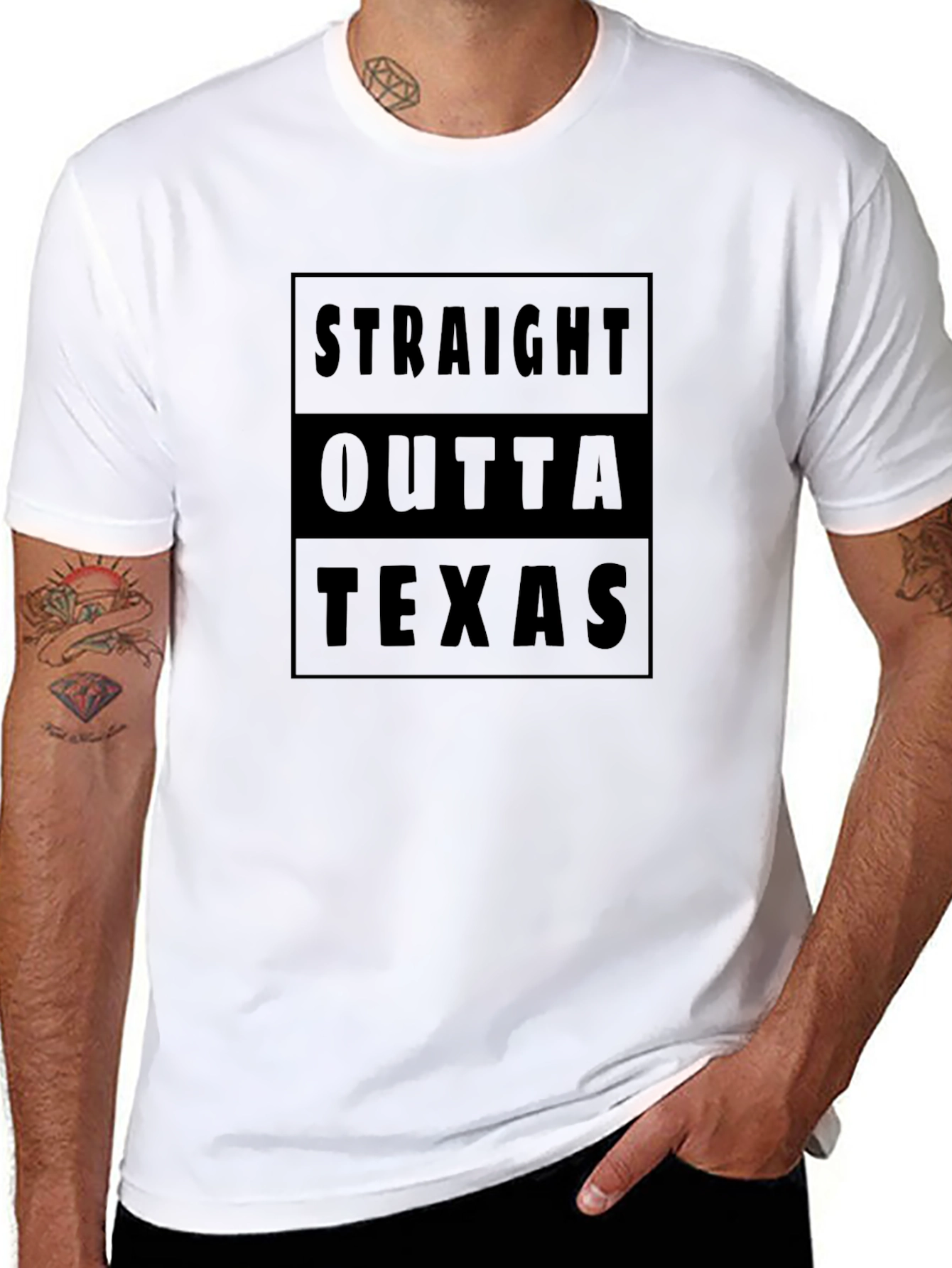 Straight Outta Texas Black T-Shirt