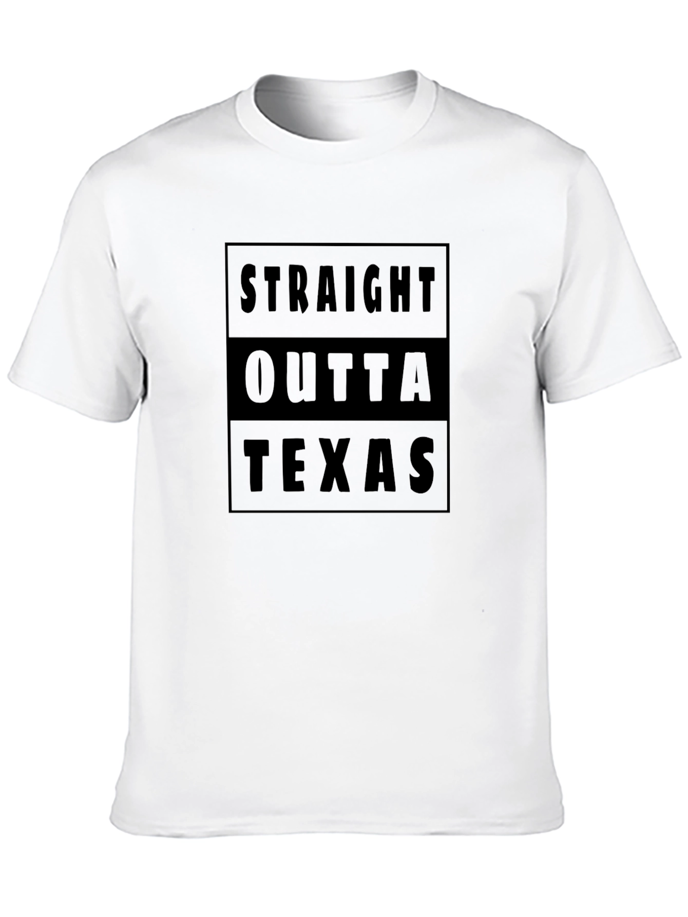 Straight Outta Texas Black T-Shirt