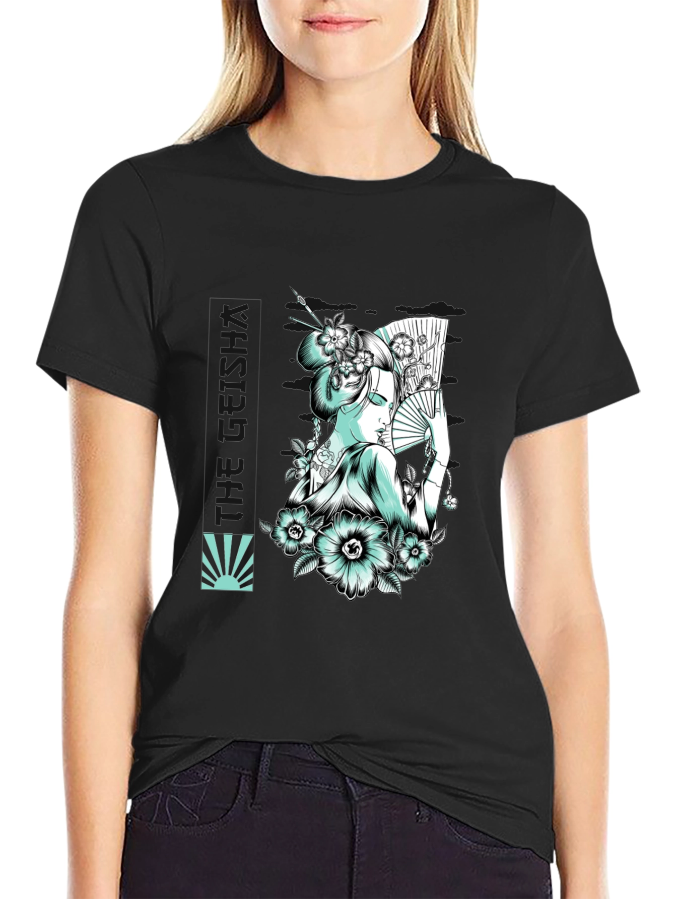 Geisha Art Graphic Tee - Stylish Unisex T-Shirt