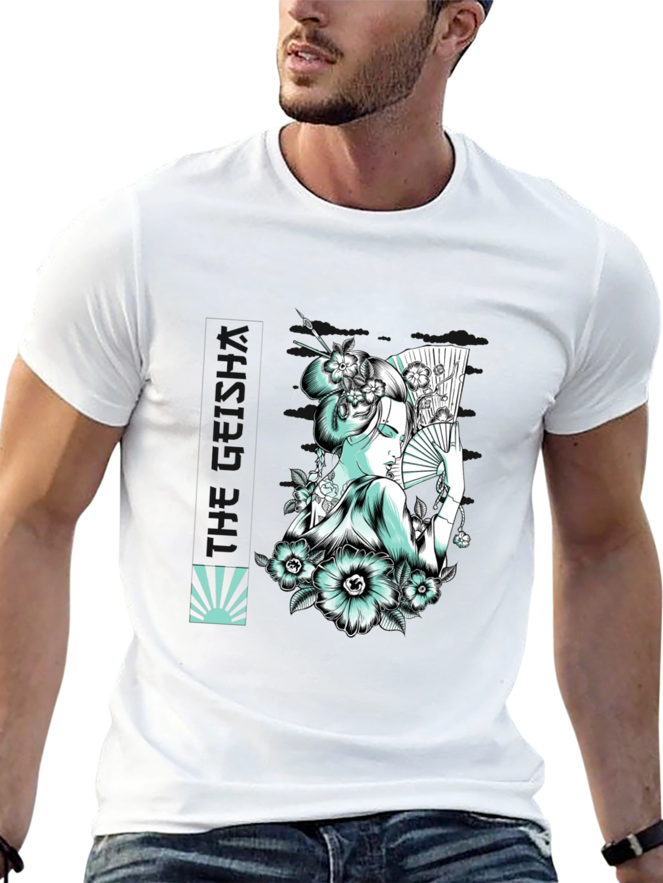Geisha Art Graphic Tee - Stylish Unisex T-Shirt