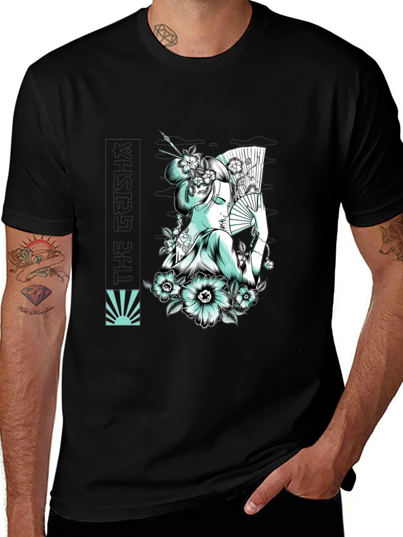 Geisha Art Graphic Tee - Stylish Unisex T-Shirt