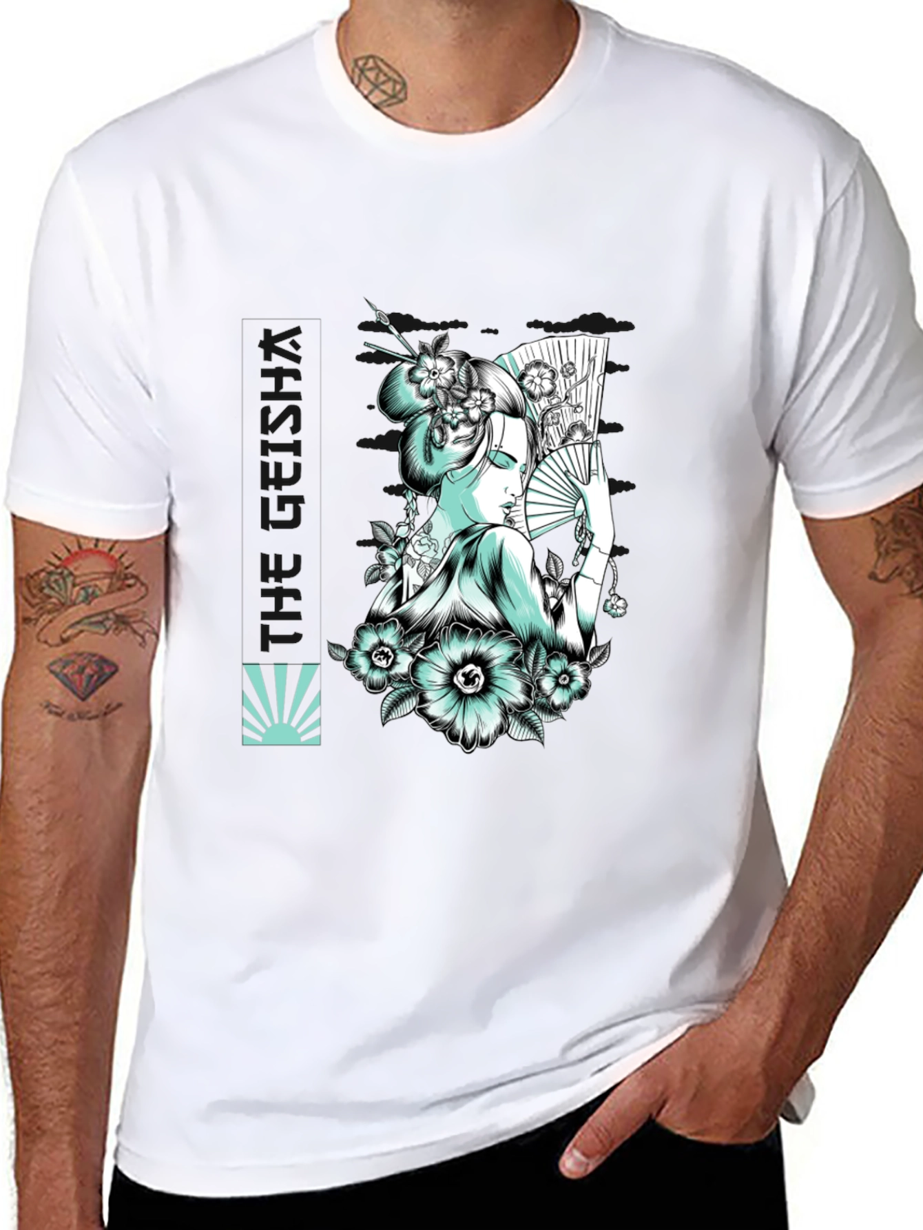 Geisha Art Graphic Tee - Stylish Unisex T-Shirt