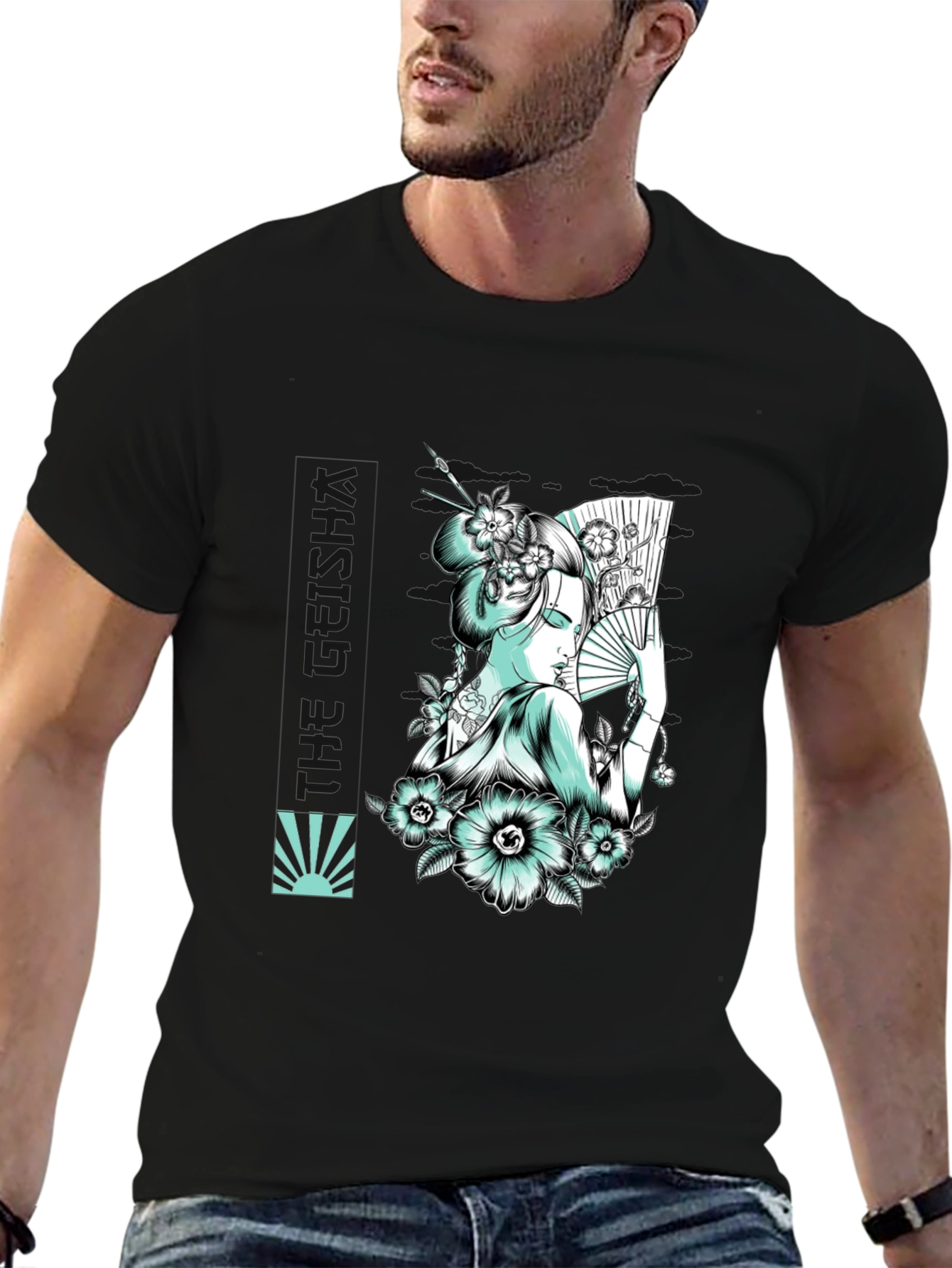 Geisha Art Graphic Tee - Stylish Unisex T-Shirt