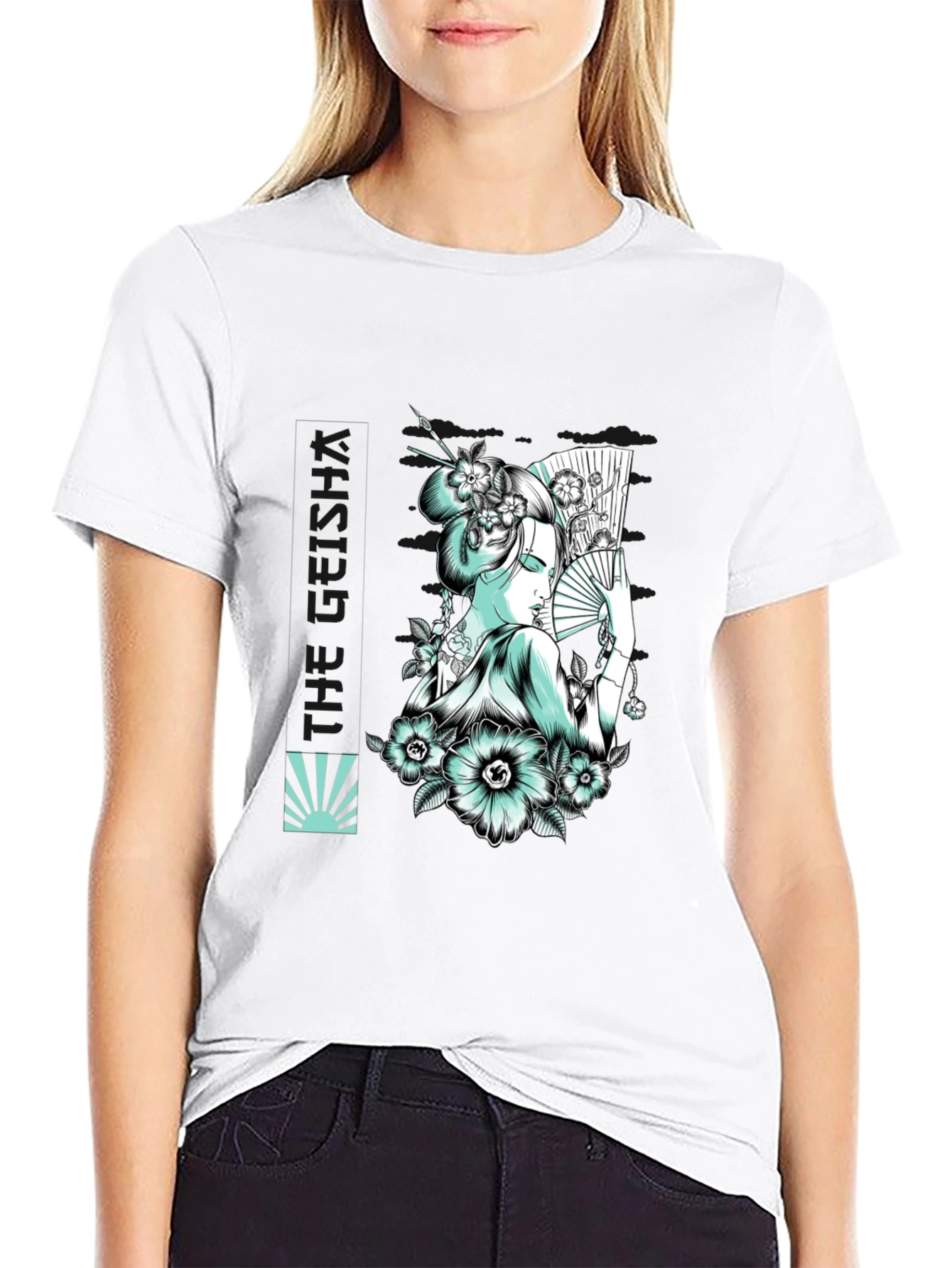 Geisha Art Graphic Tee - Stylish Unisex T-Shirt