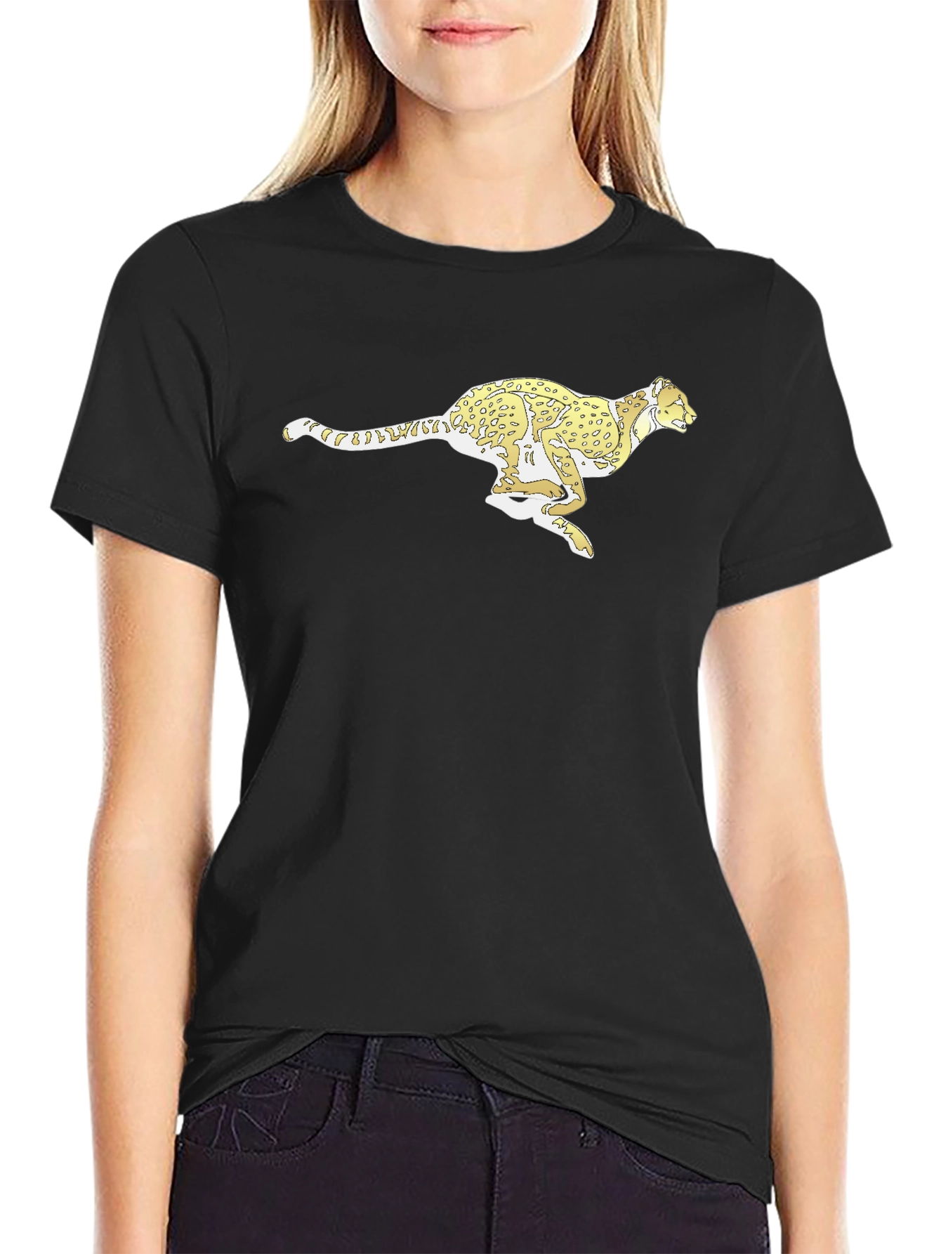 Cheetah Print Black T-Shirt