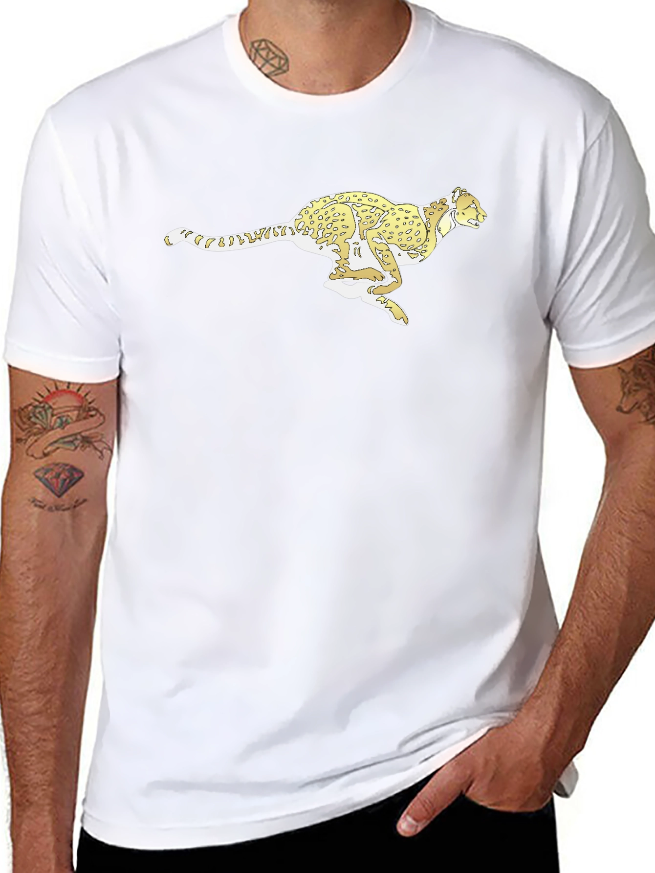 Cheetah Print Black T-Shirt