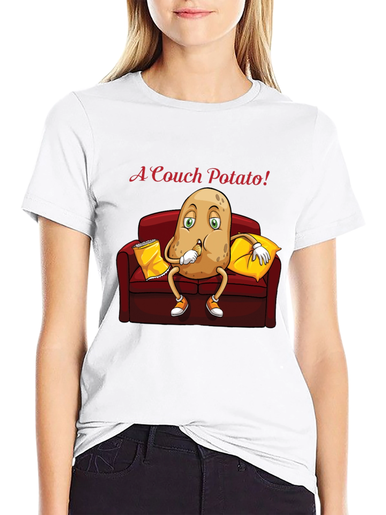 Couch Potato T-Shirt - Funny Cartoon Graphic Tee