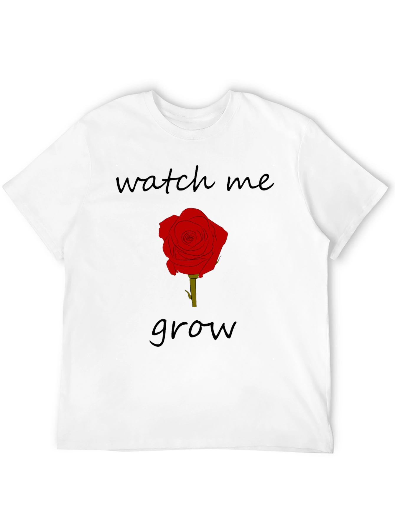 Watch Me Grow Rose Graphic Tee - Black