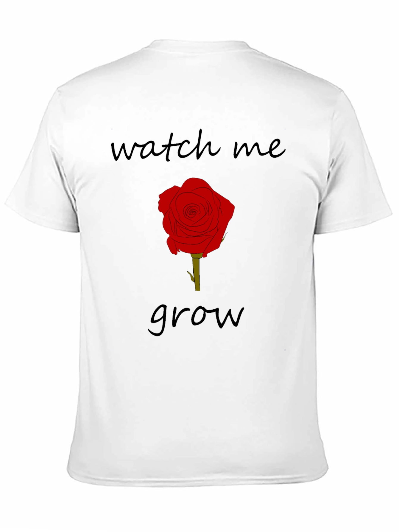 Watch Me Grow Rose Graphic Tee - Black