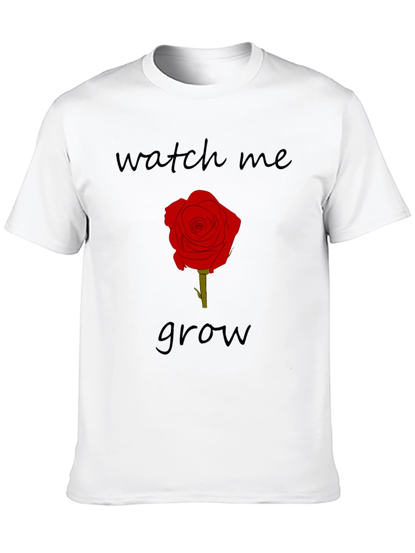 Watch Me Grow Rose Graphic Tee - Black