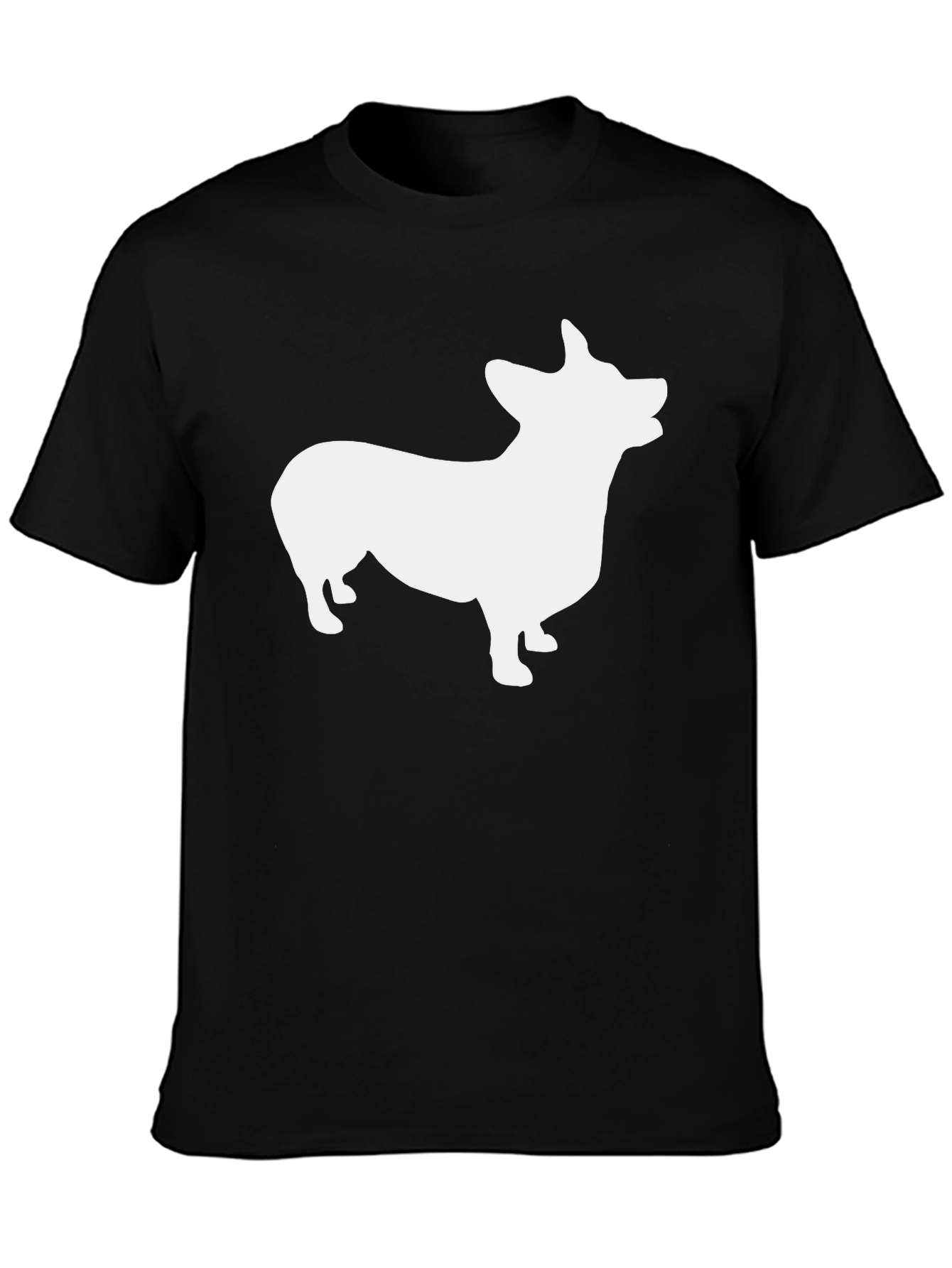 Corgi Silhouette Graphic Tee - Black