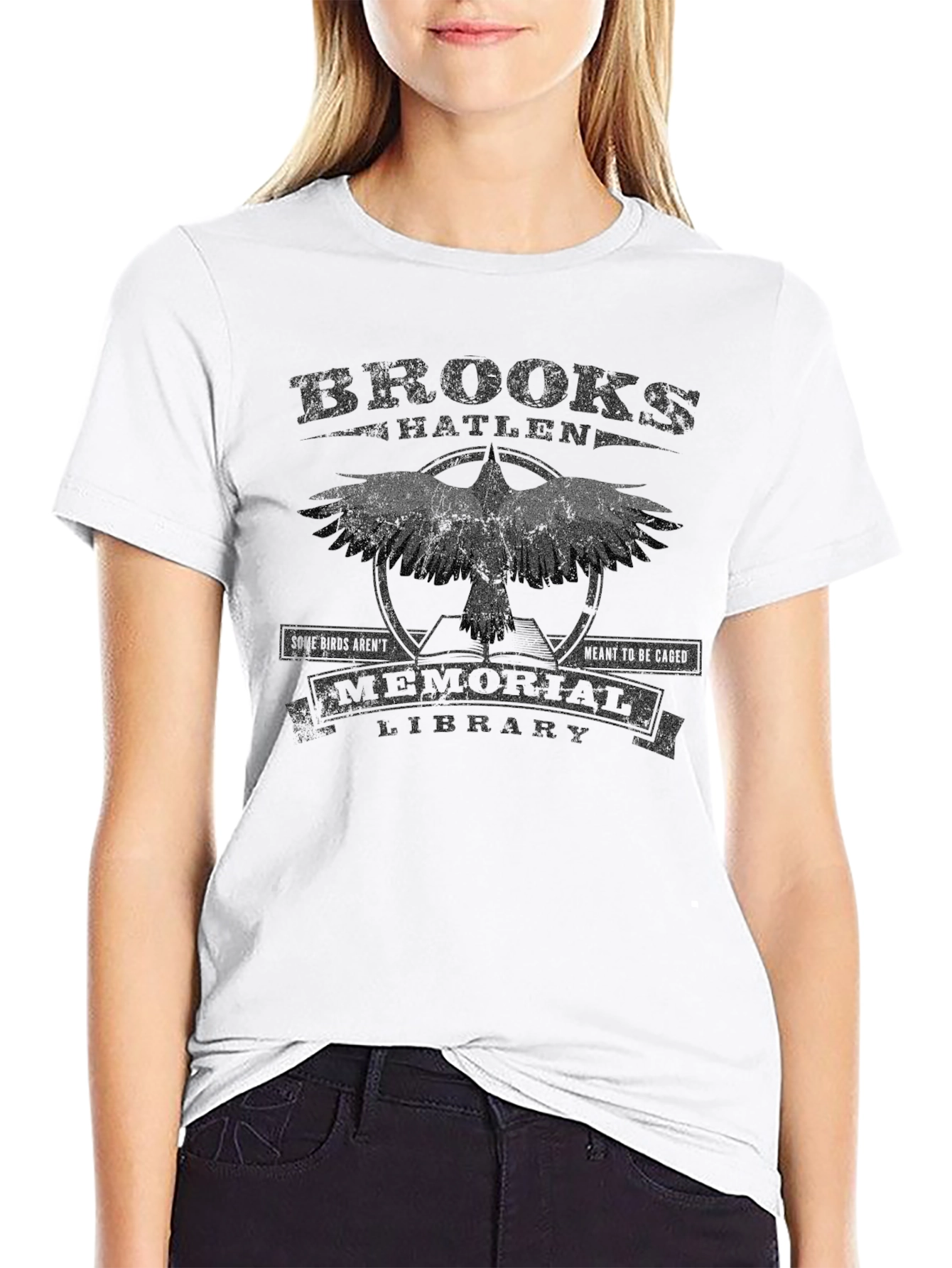 Brooks Hatlen Memorial Library Crow T-Shirt