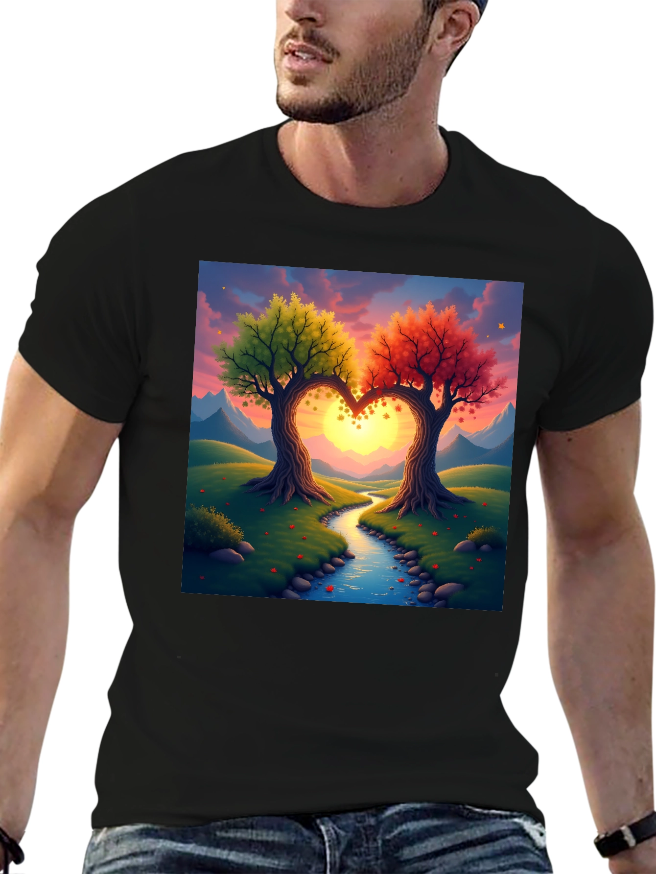 Heart Trees T-Shirt - Nature Love Tee