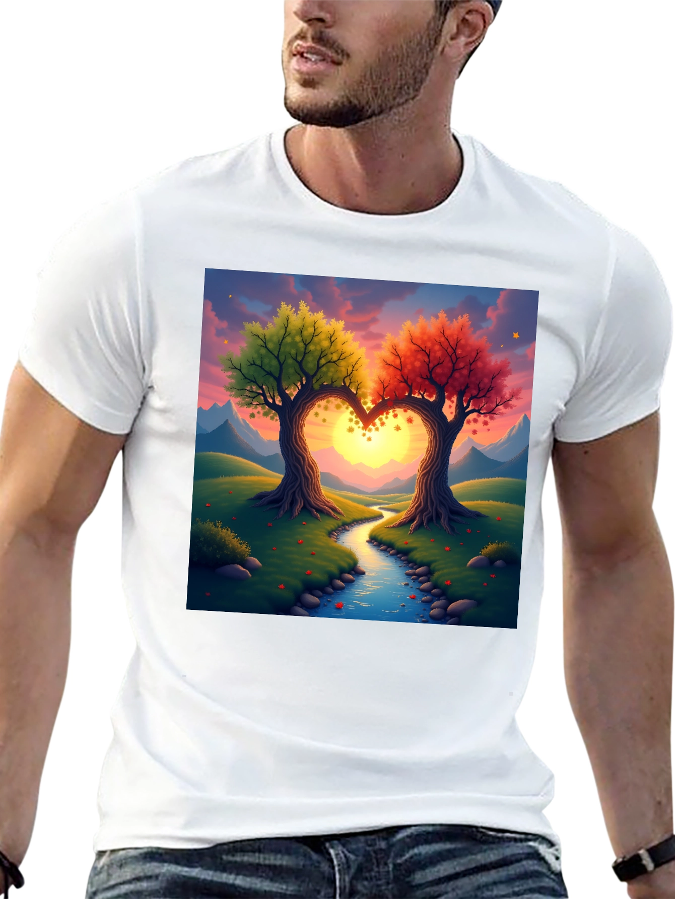 Heart Trees T-Shirt - Nature Love Tee