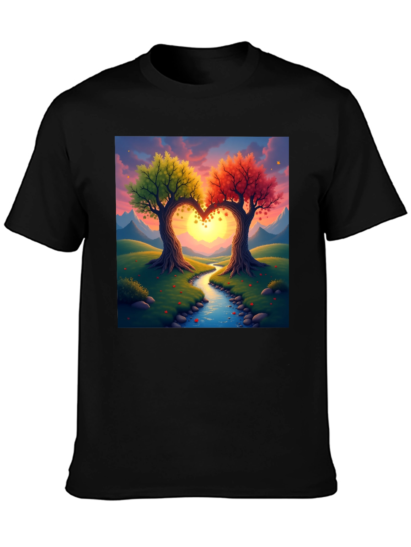 Heart Trees T-Shirt - Nature Love Tee