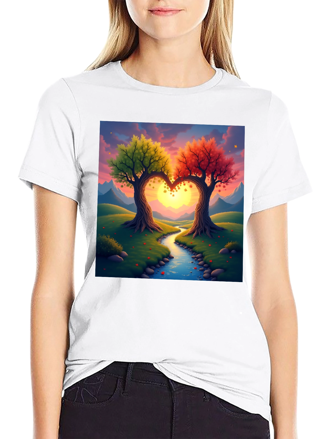 Heart Trees T-Shirt - Nature Love Tee