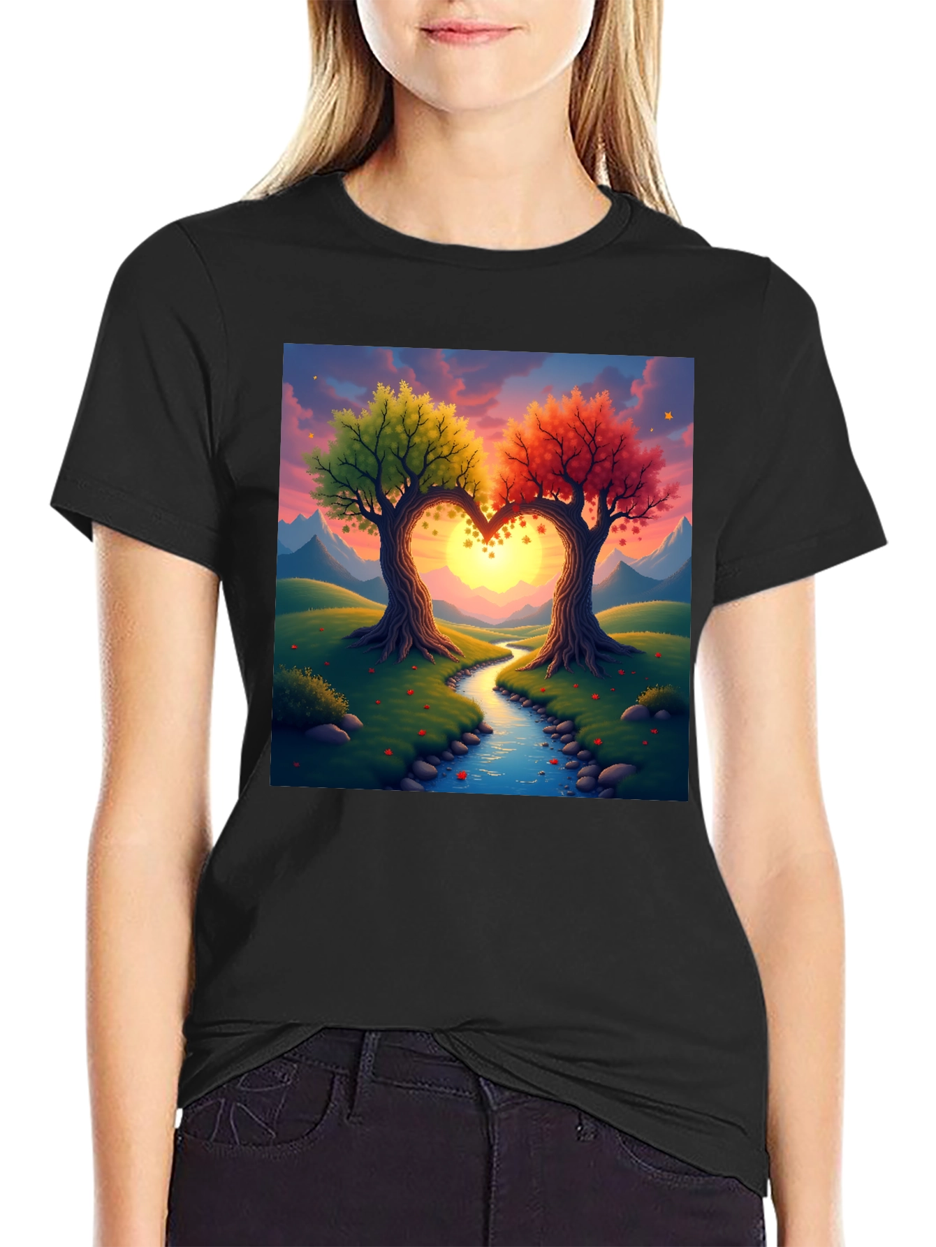 Heart Trees T-Shirt - Nature Love Tee