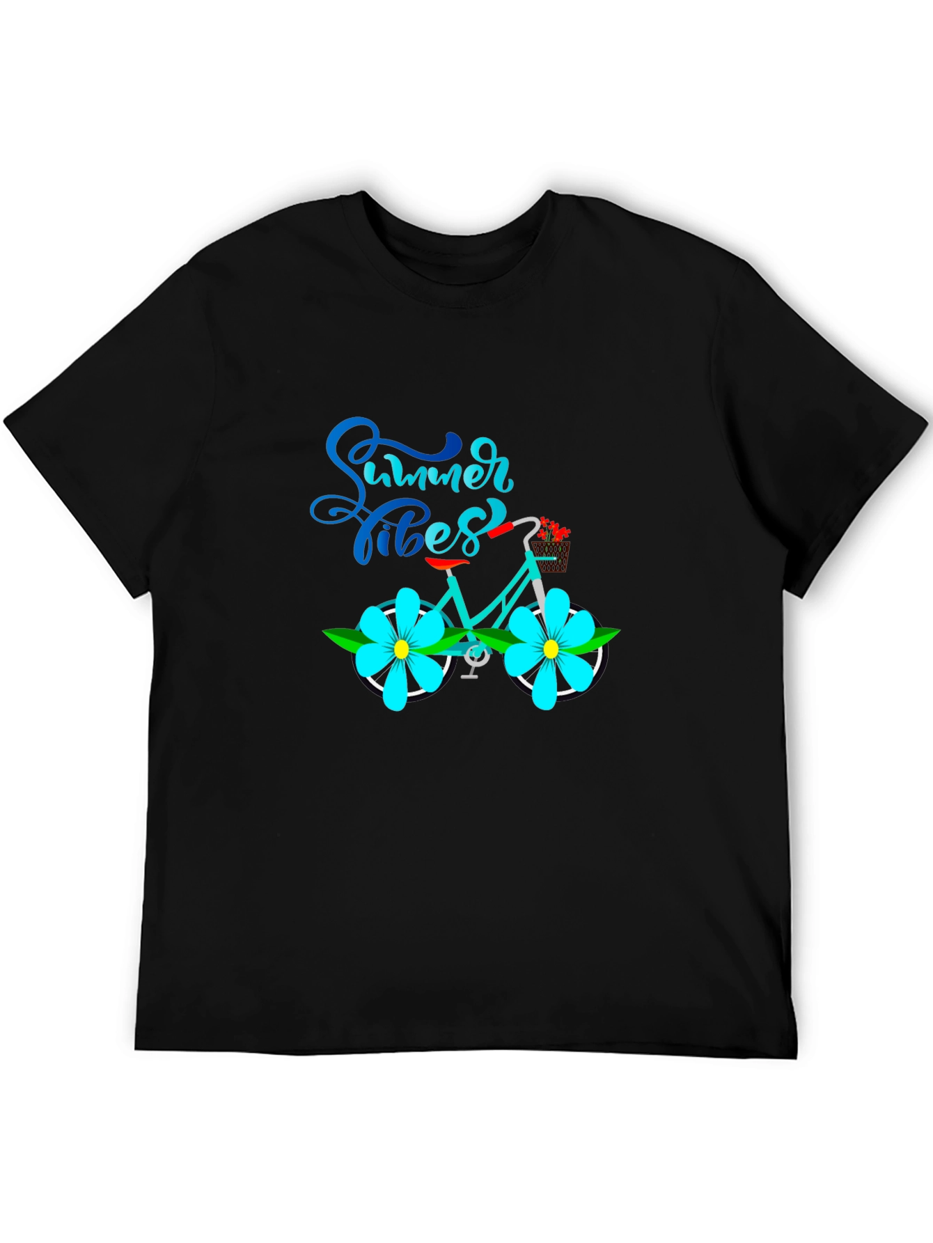 Summer Vibes Bicycle Graphic T-Shirt