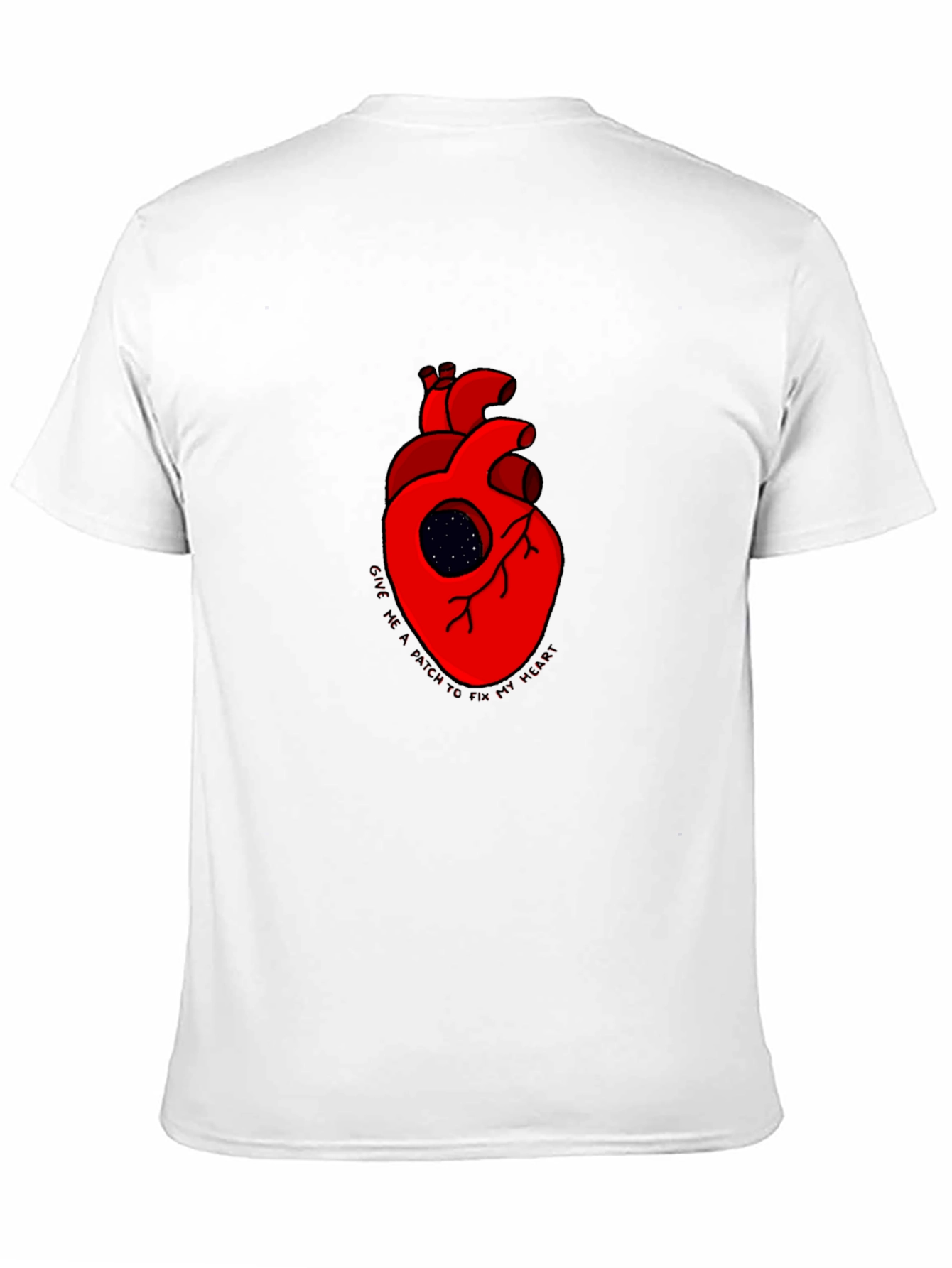 Heart Galaxy Graphic Black Tee