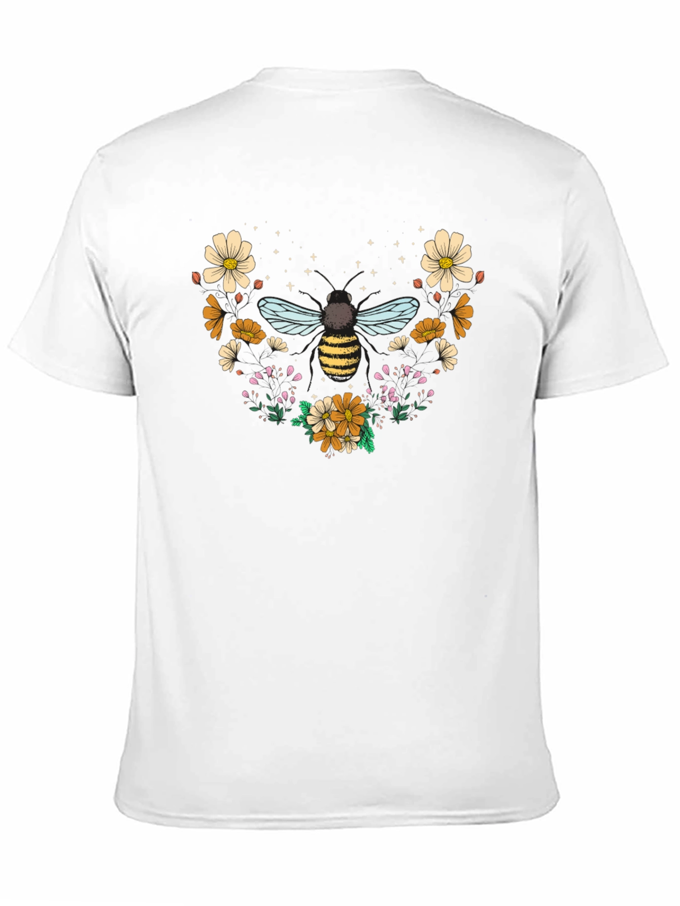 Floral Bee Graphic Tee - Stylish Comfort