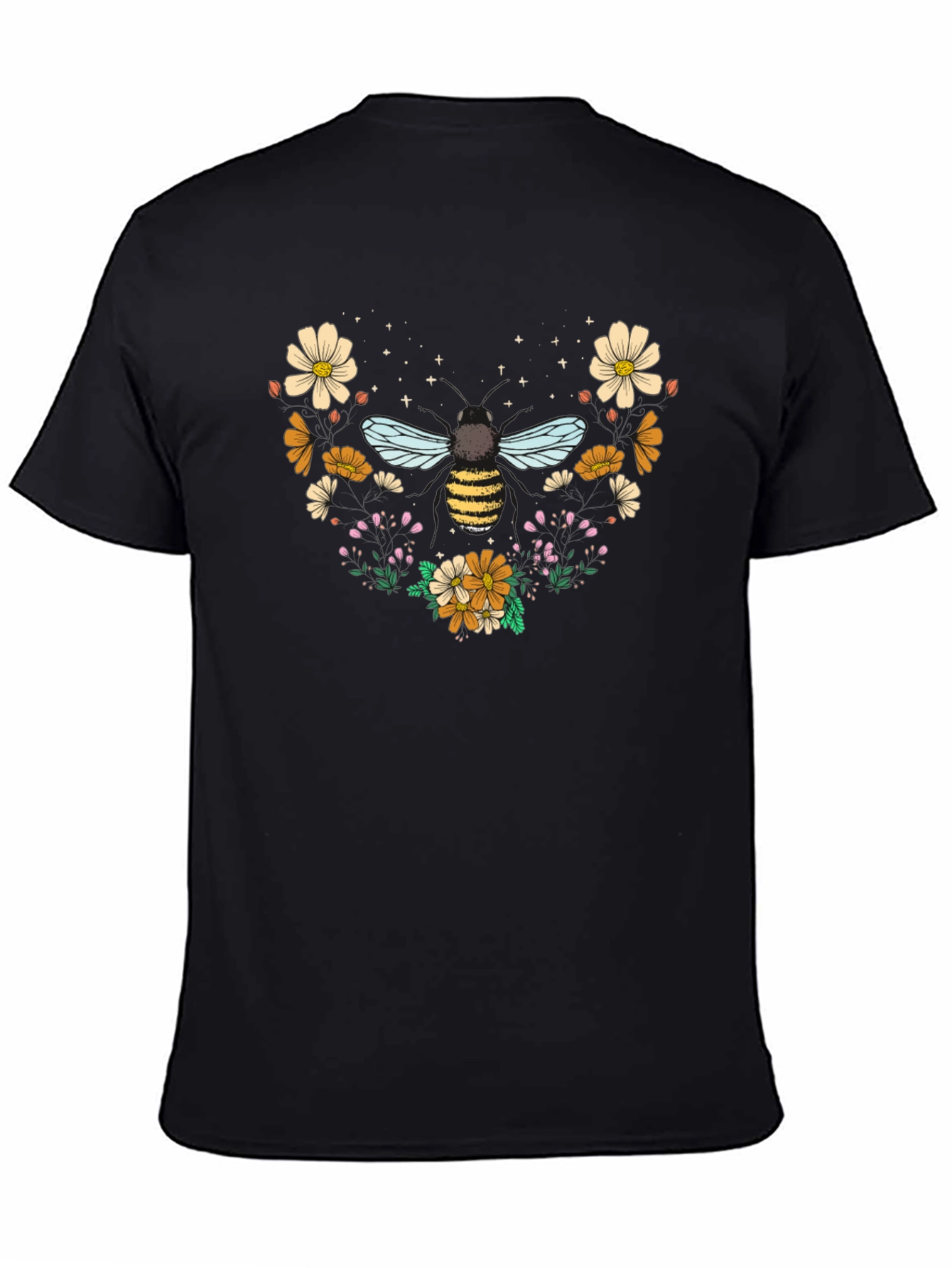 Floral Bee Graphic Tee - Stylish Comfort