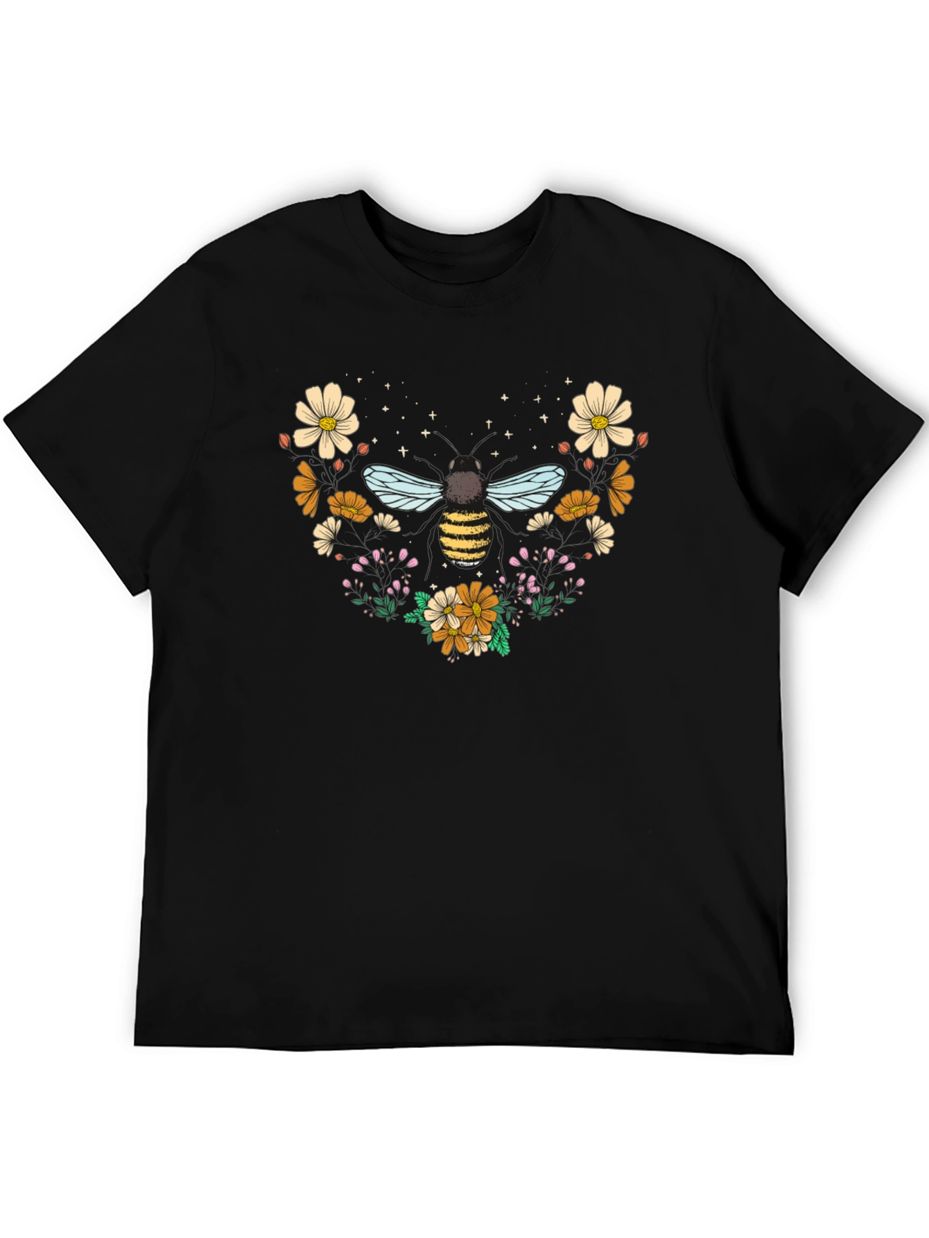 Floral Bee Graphic Tee - Stylish Comfort