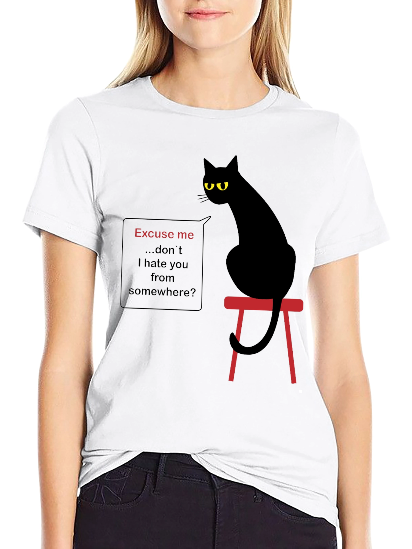 Sarcastic Cat Graphic T-Shirt