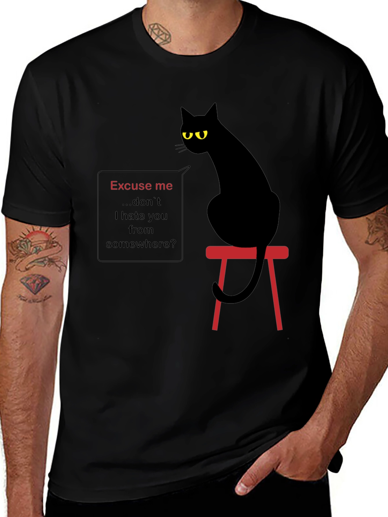 Sarcastic Cat Graphic T-Shirt